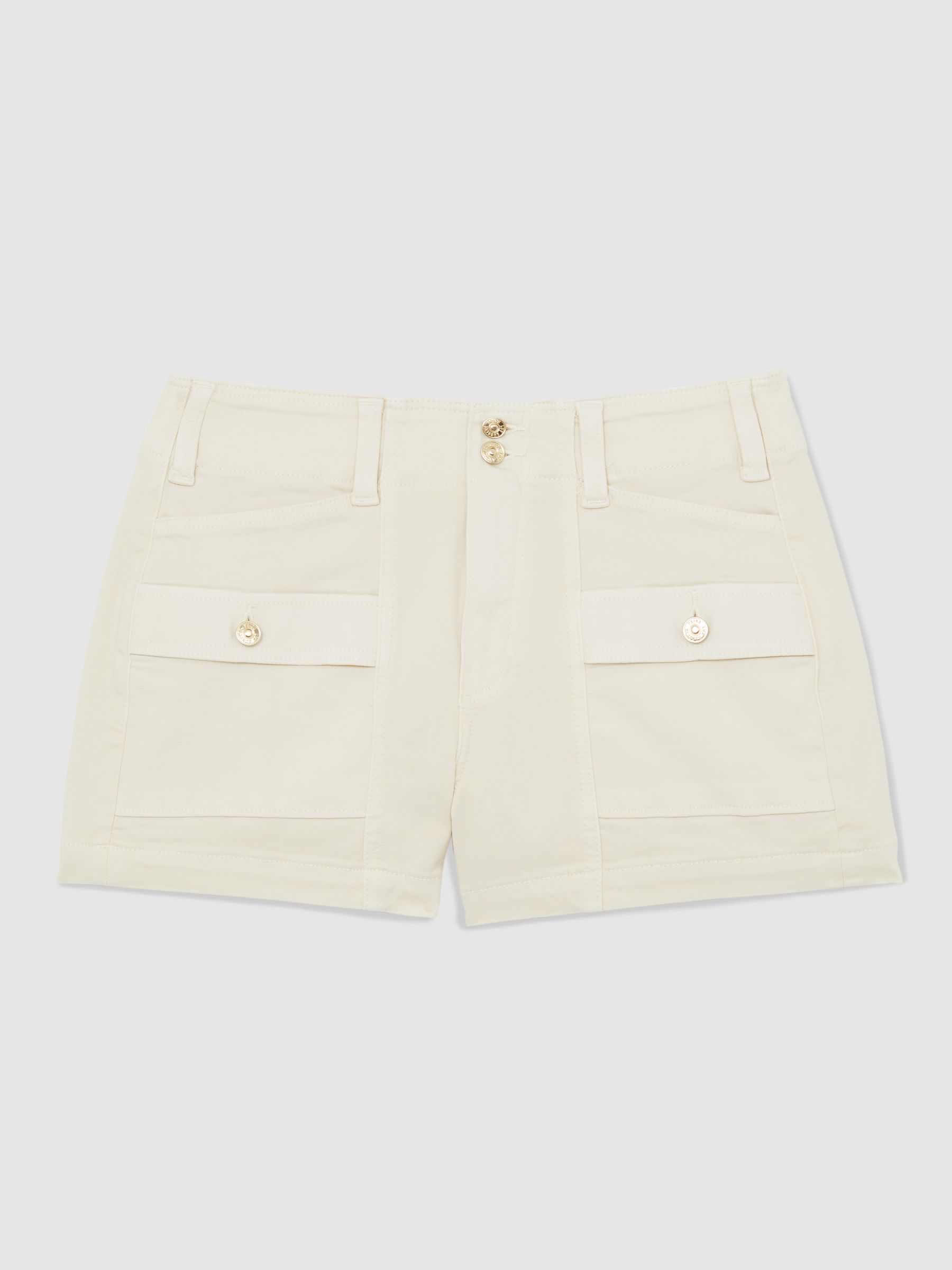 Paige Cargo Shorts in Cream