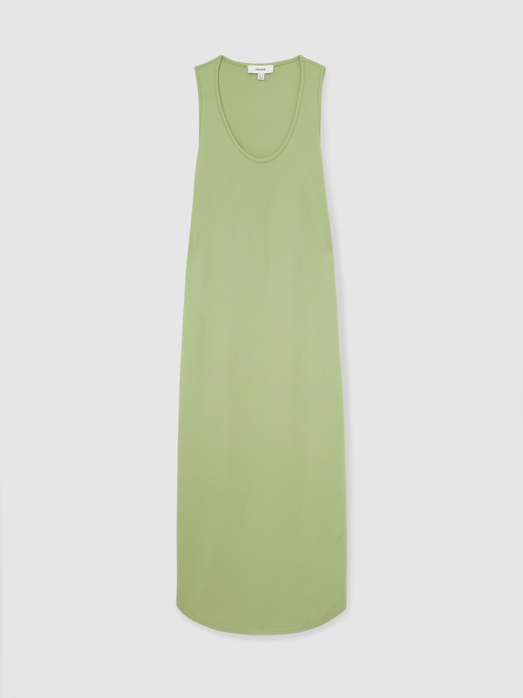 Jersey Knit Maxi Dress in Green