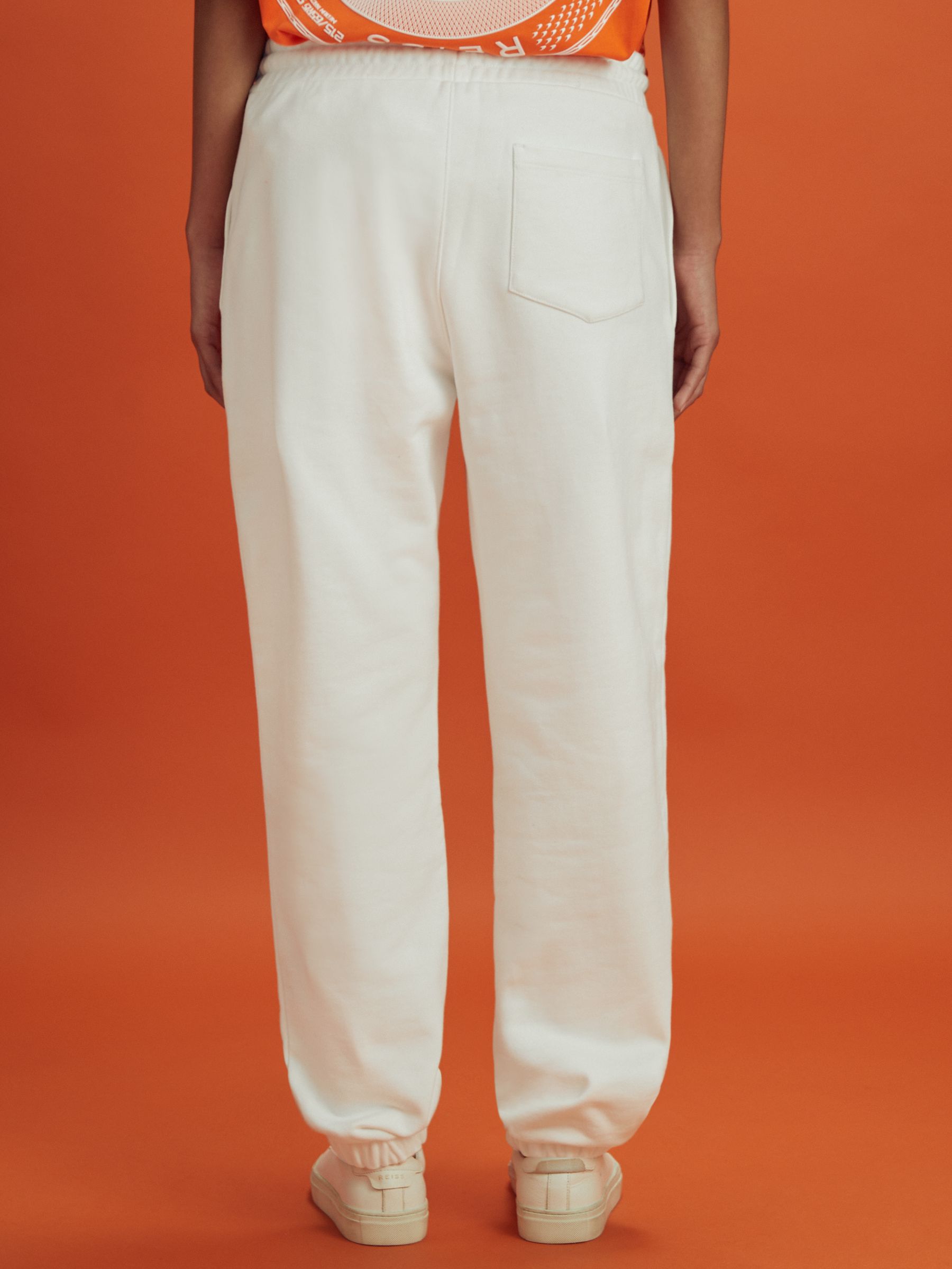 Drawstring Joggers in White
