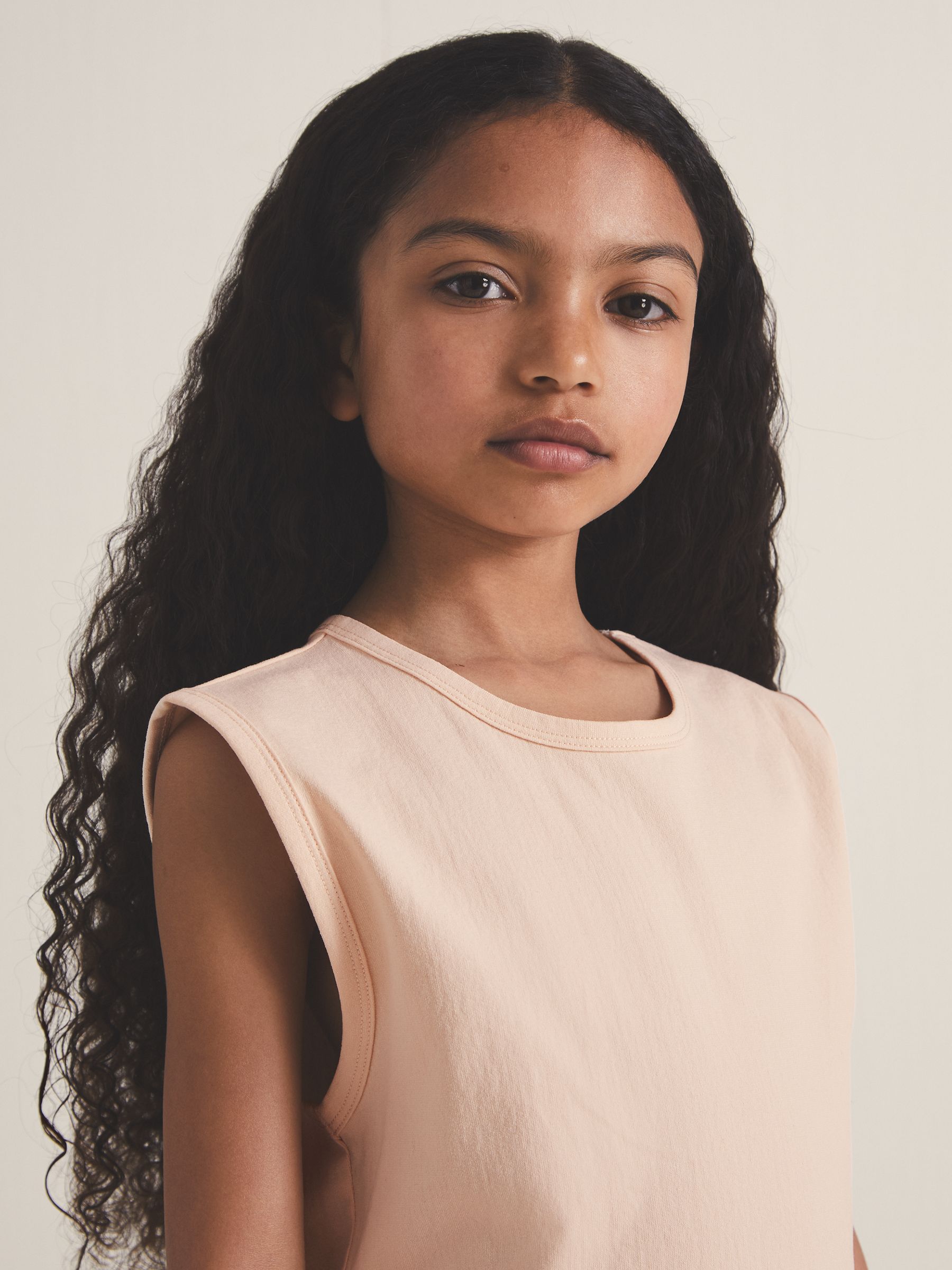 4-9 yrs Reiss | Les 100 Ciels Oversize T-Shirt in Peach