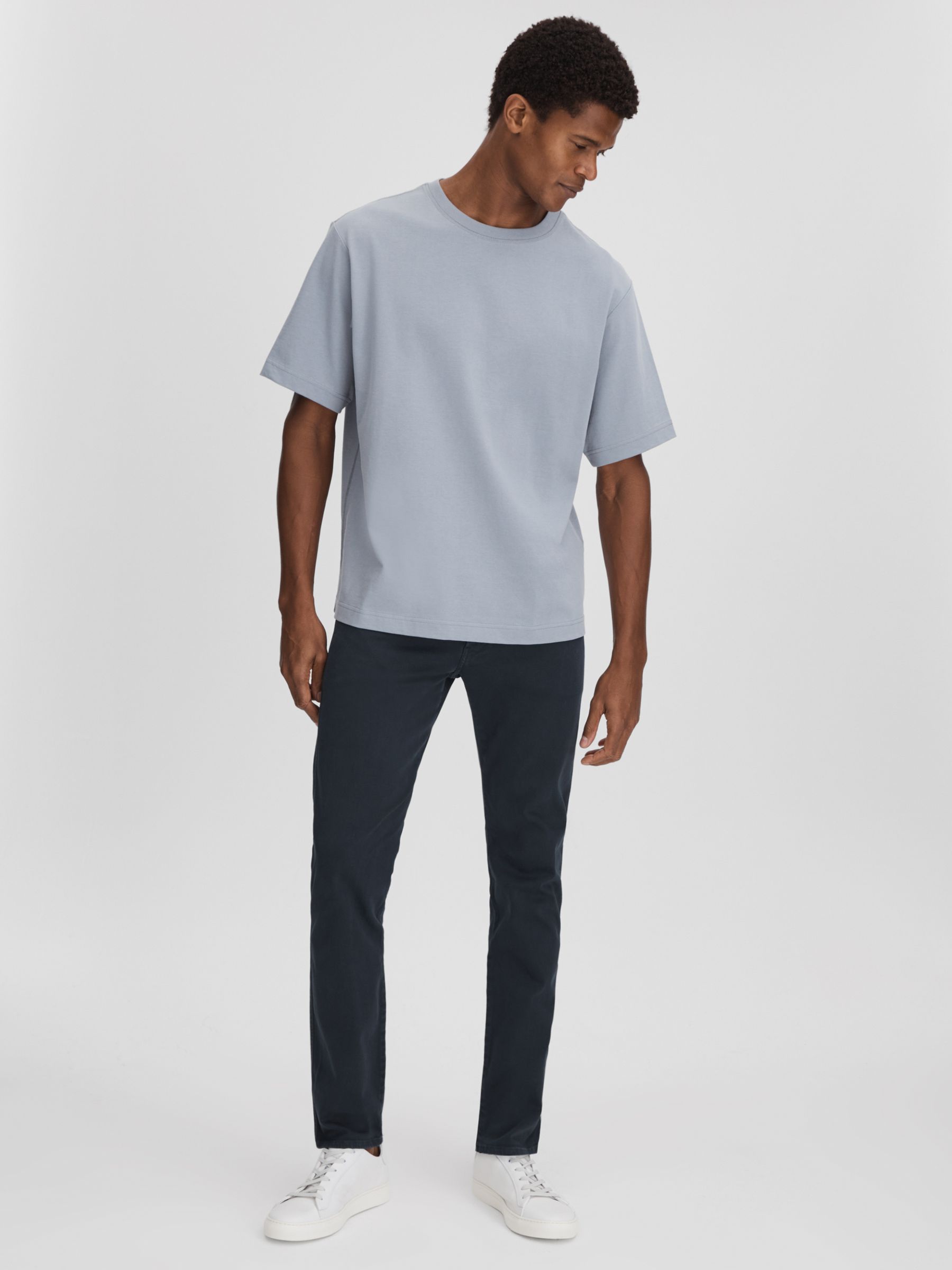 Slim Fit Garment Dyed Jeans in Blue