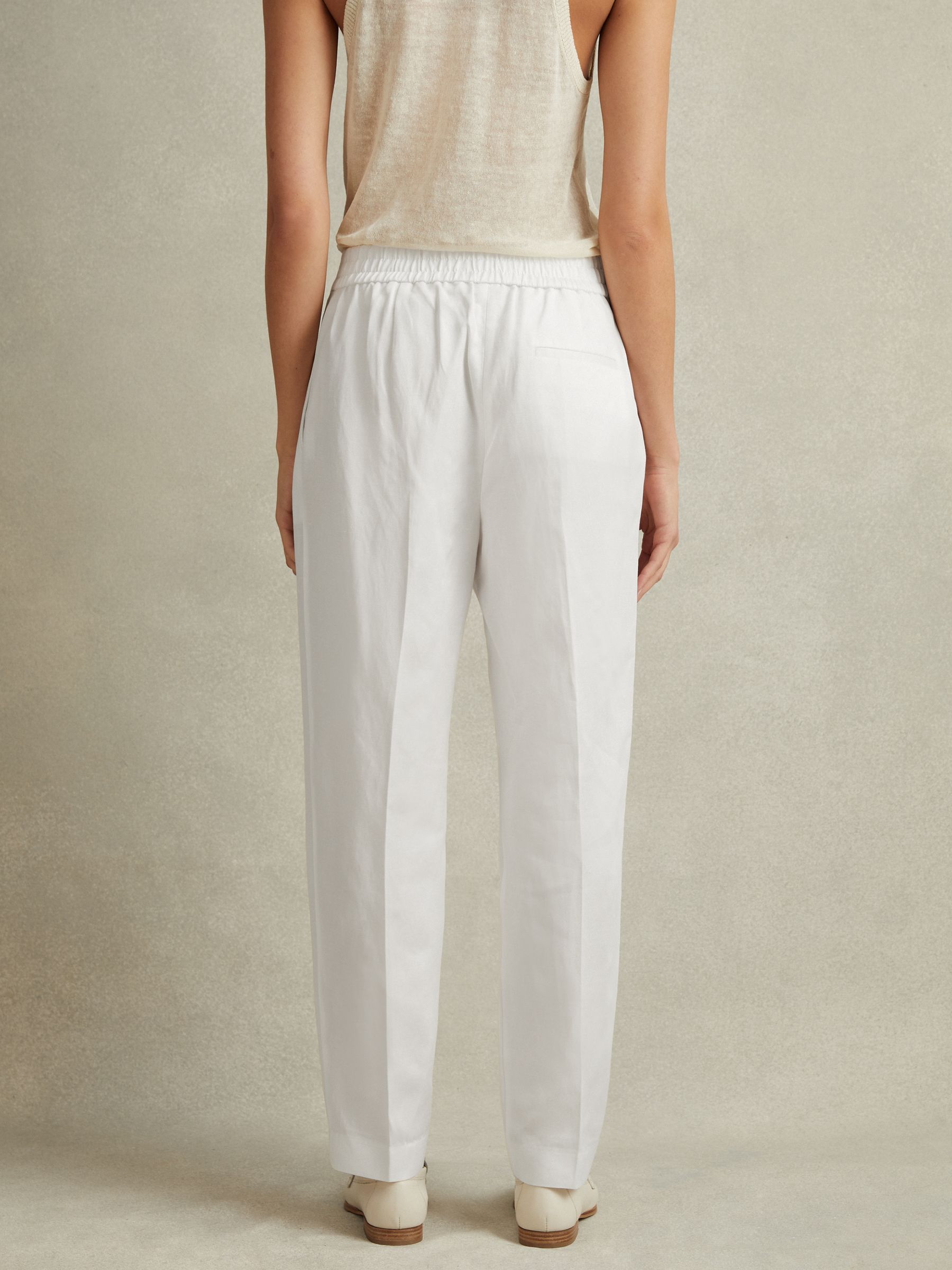 Tapered Suit Trousers with TENCEL? Fibers in White