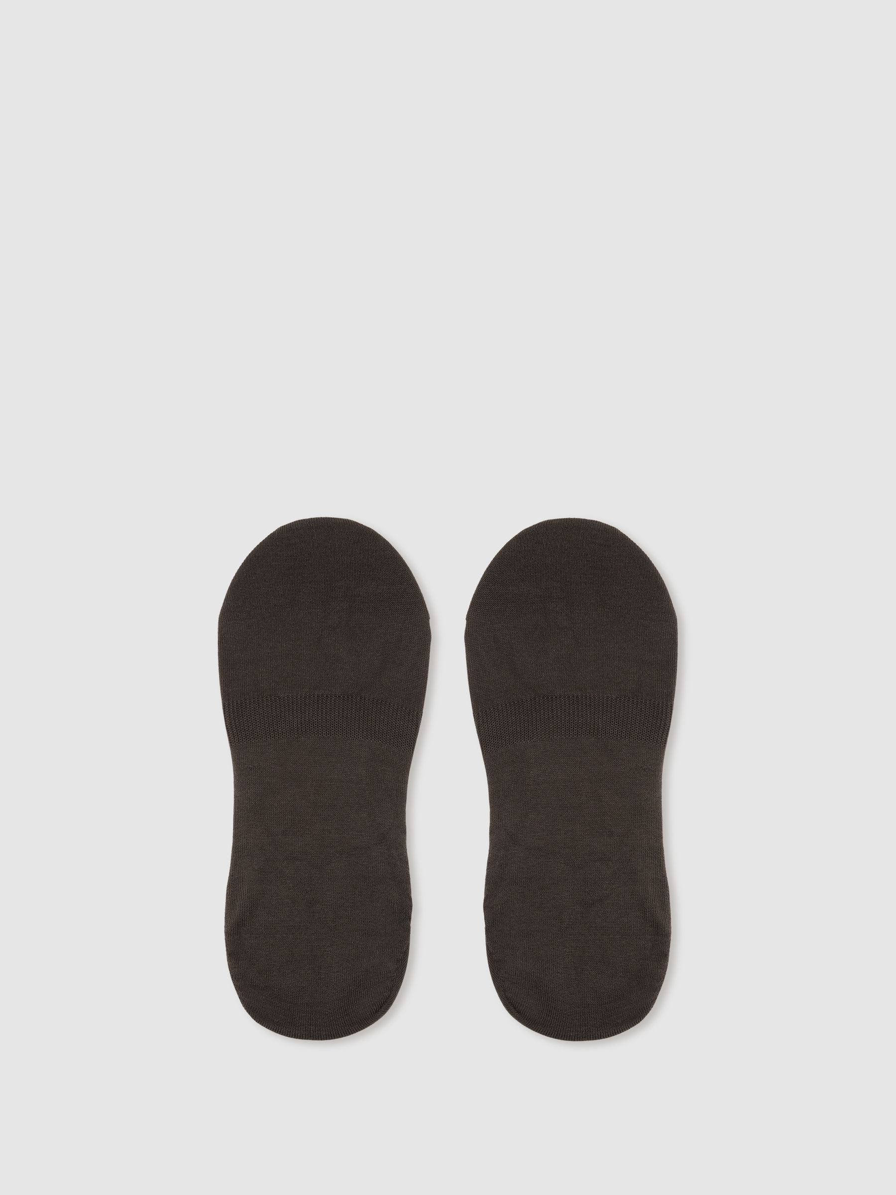 Cotton-Blend Loafer Socks in Chocolate