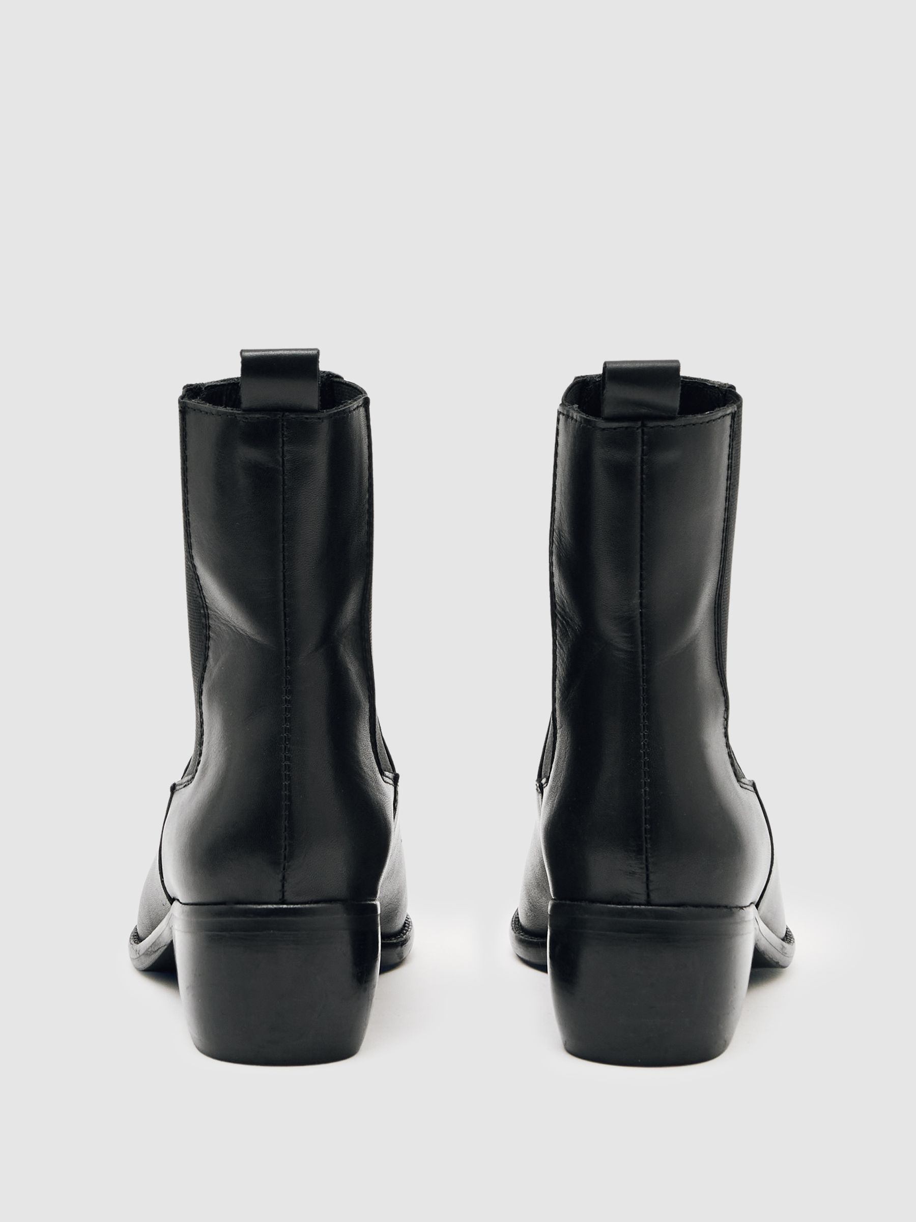 Leather Chelsea Boots in Black