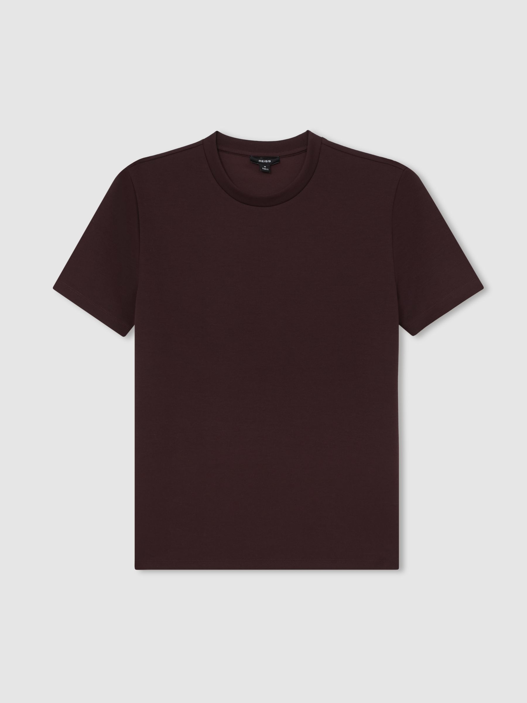 Interlock Jersey Crew Neck T-Shirt in Cherry Red