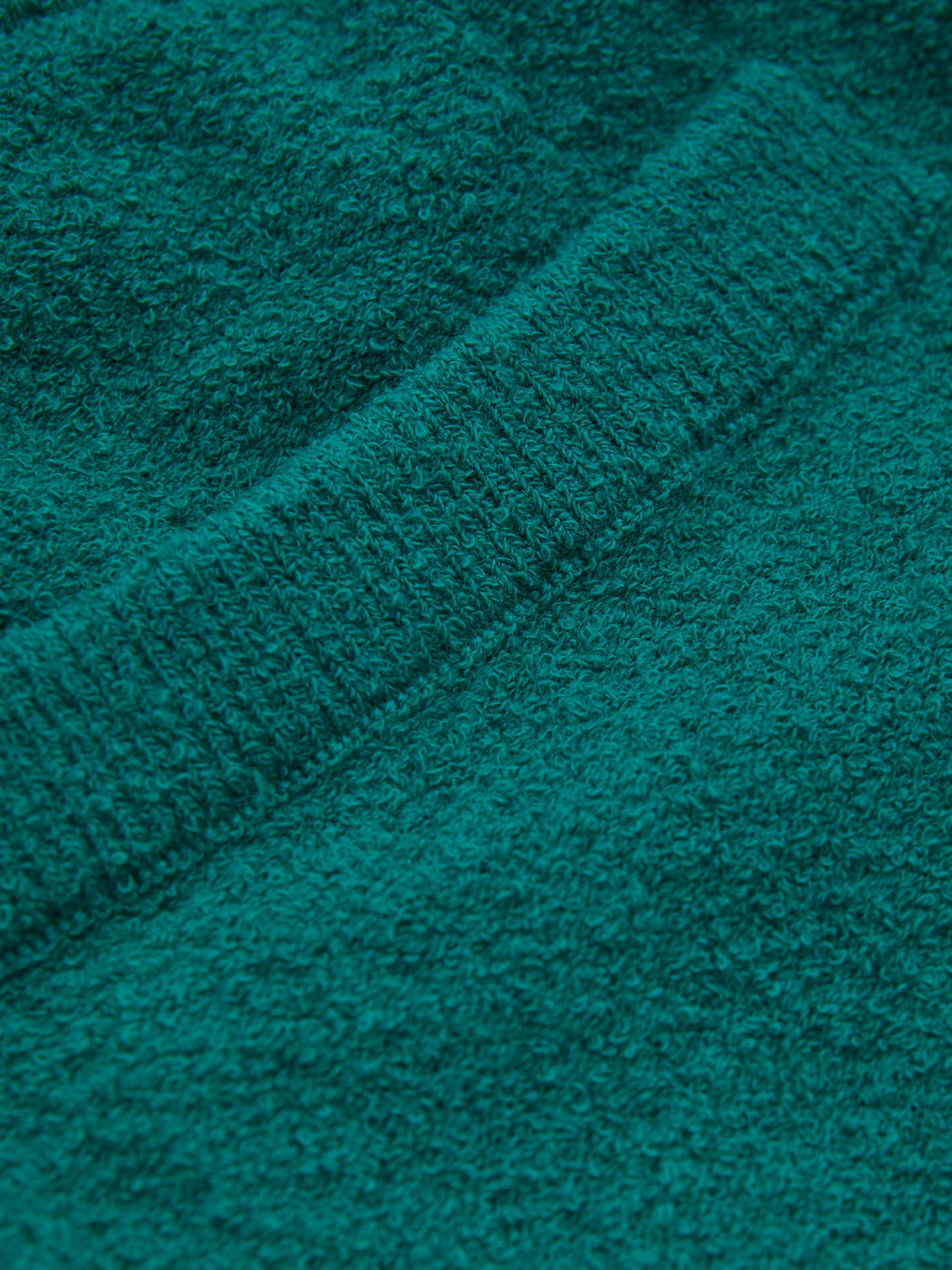 Reiss | Ché Towelling Drawstring Shorts in Green/White