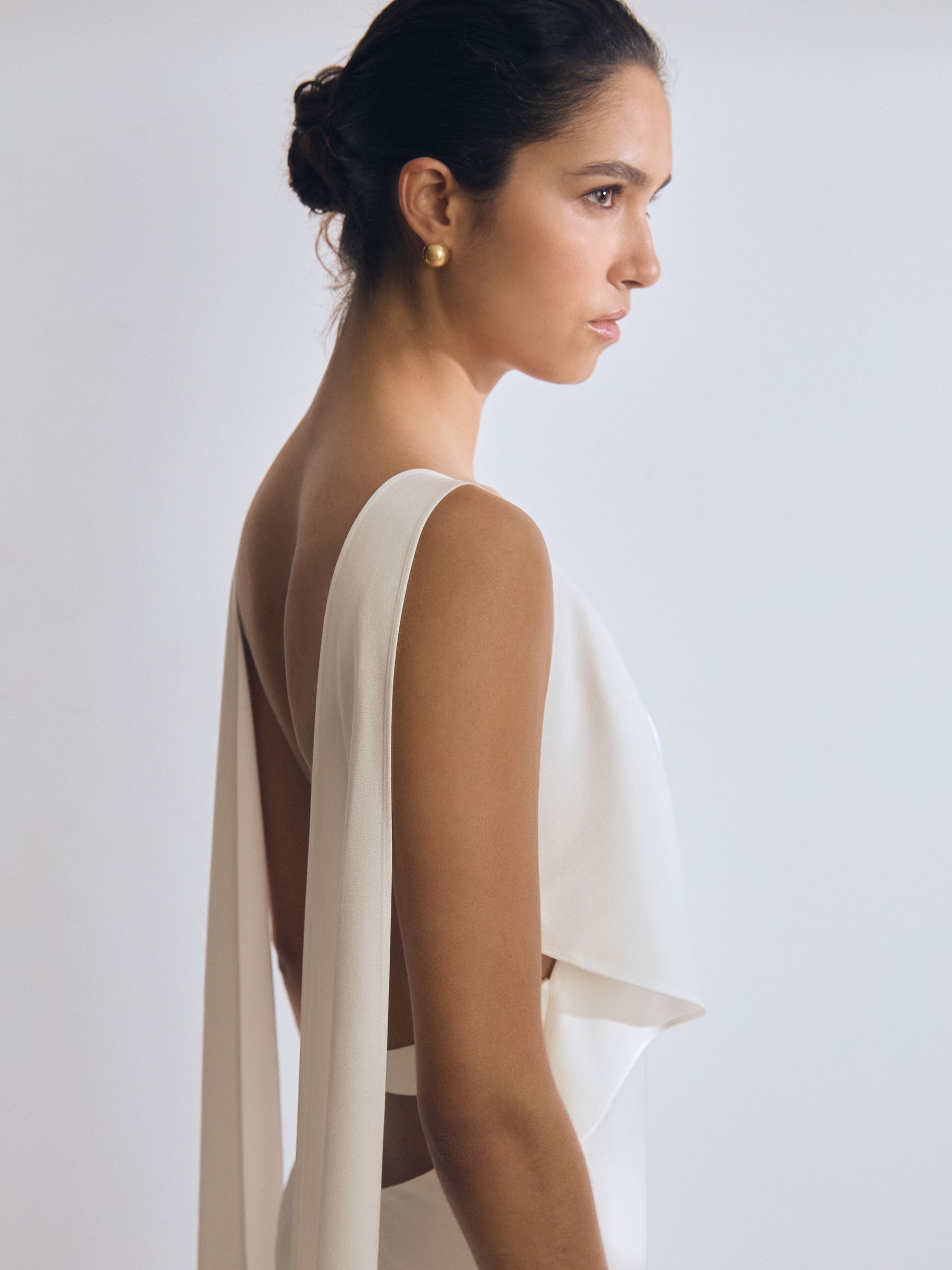 Atelier Duchess Satin Maxi Dress in White