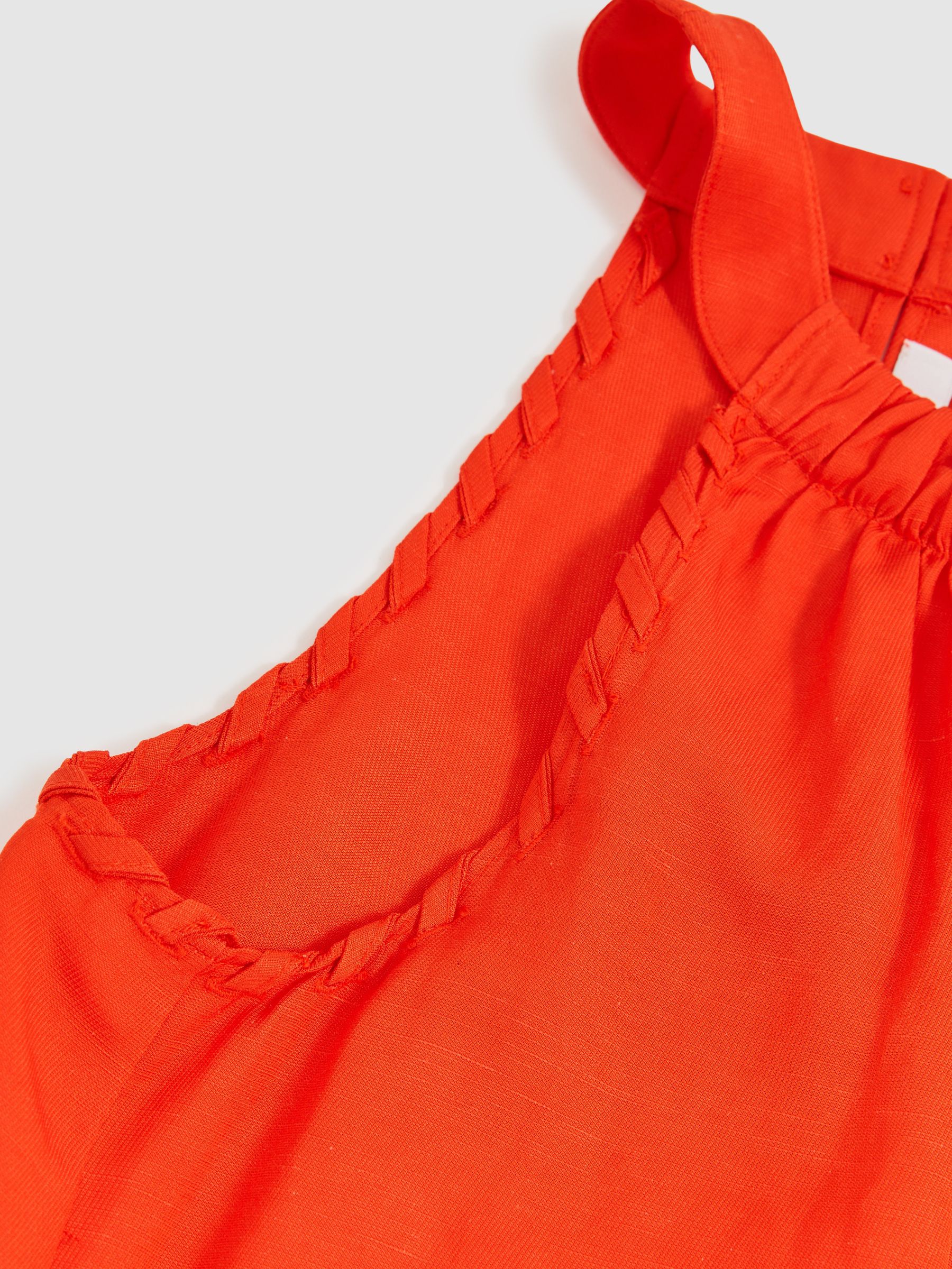 13-14 yrs Whipstitch Sleeveless Midi Dress in Red