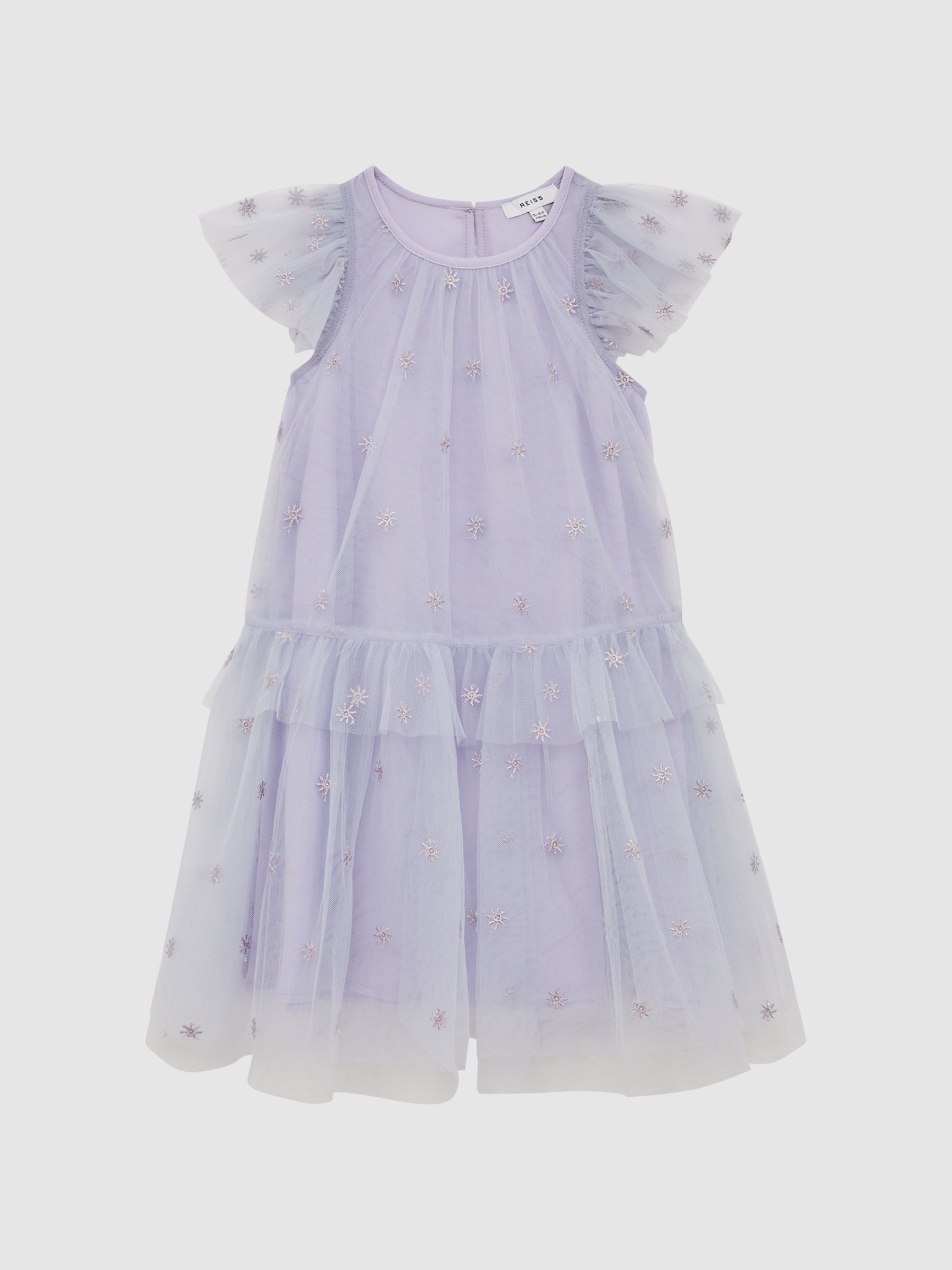 9-12 yrs Tulle Embroidered Dress in Lilac