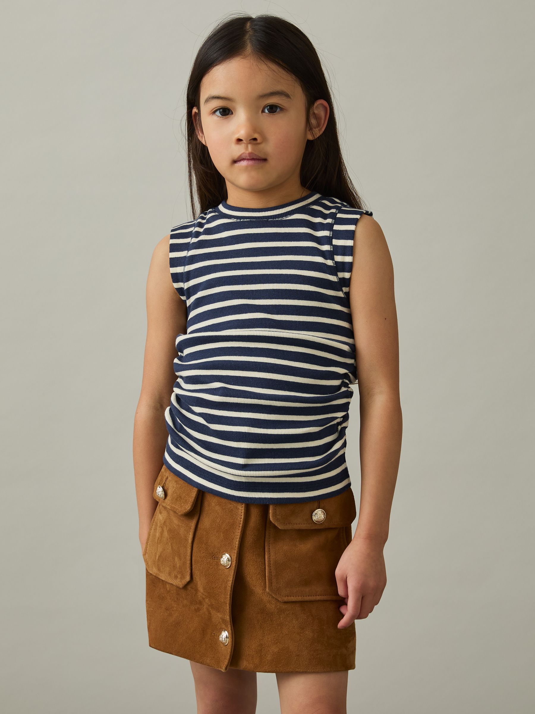 4-9 yrs Ruched Vest Top in Blue