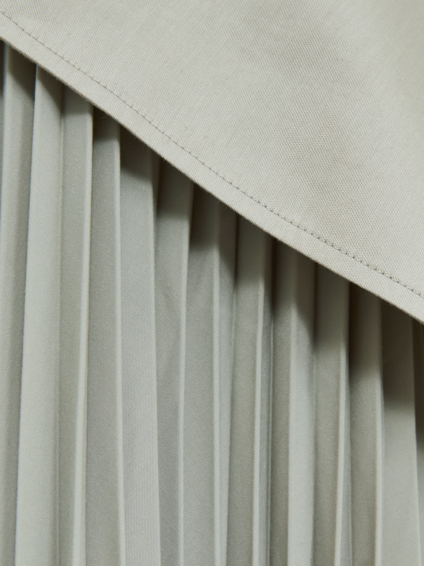 Acler Ellenbrook Wrap Maxi Stone Grey Dress with Pleated Skirt in Stone Grey