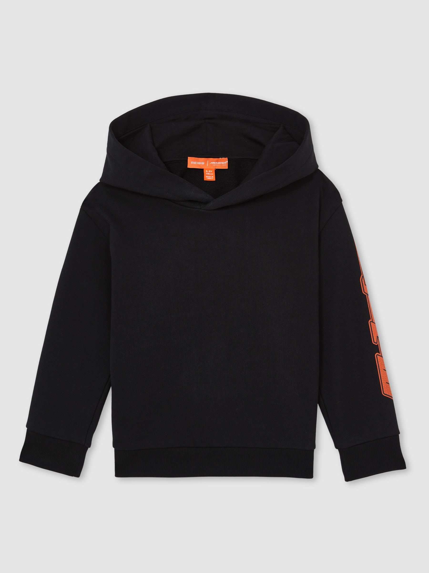 3-9 yrs McLaren F1 Team Cotton Logo Hoodie Unisex Fit in Black