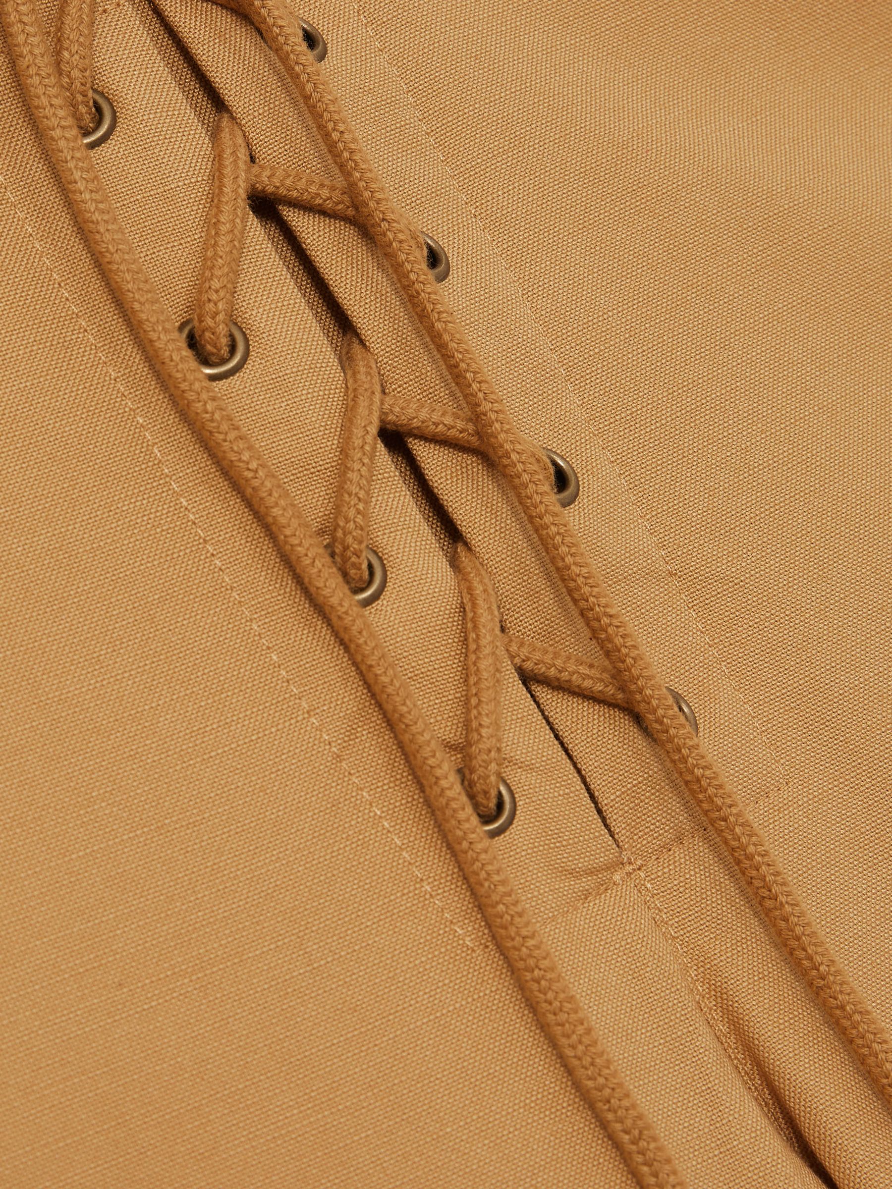 Lace-up Tapered Trousers in Tan