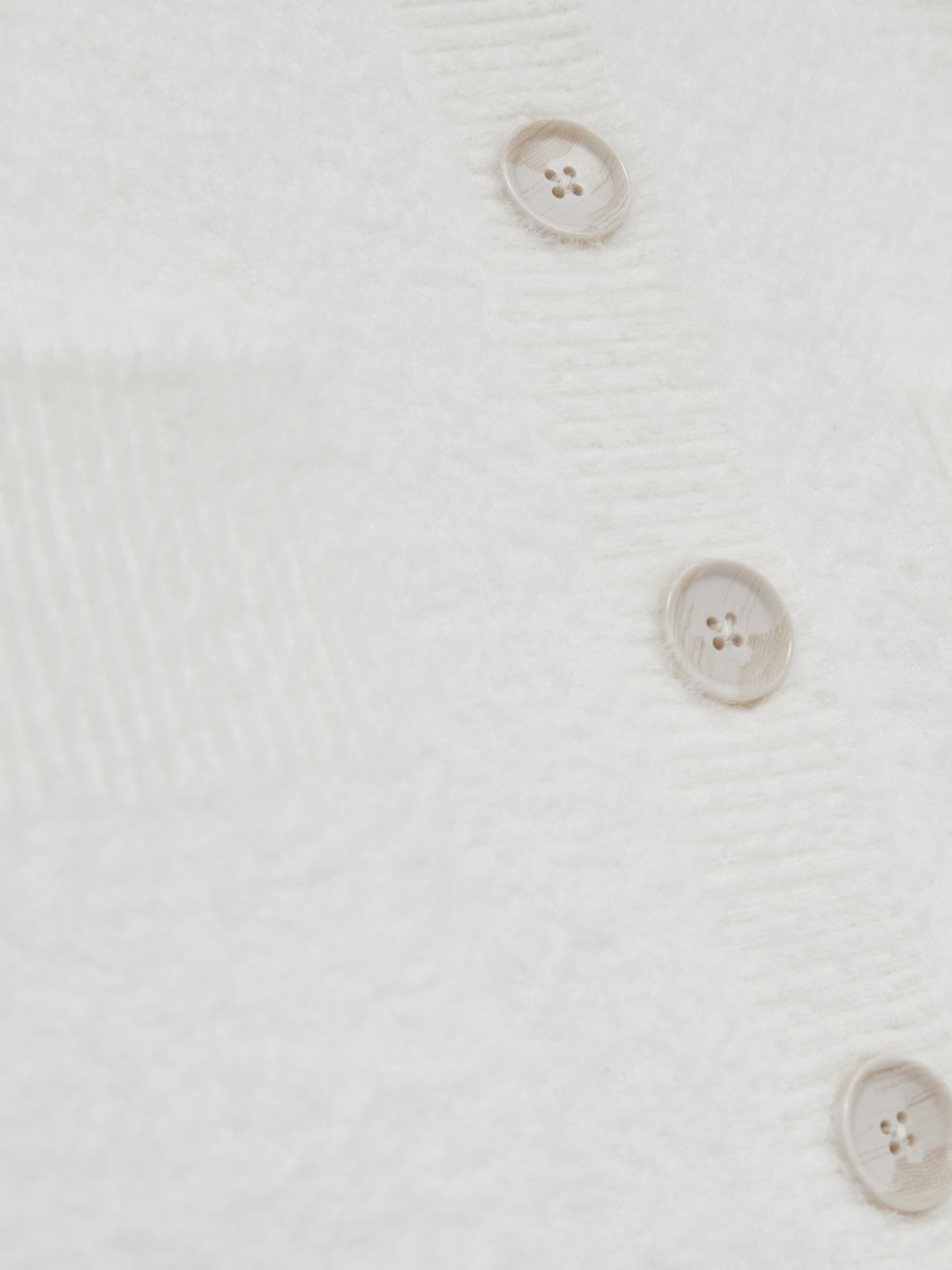 Good American Oversized Plush Cardigan in White