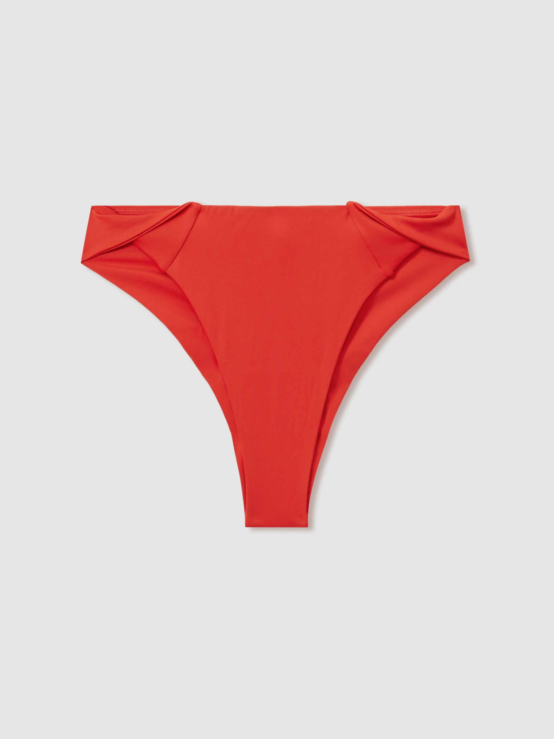 Underwear Twist Detail Bikini Bottoms in Red