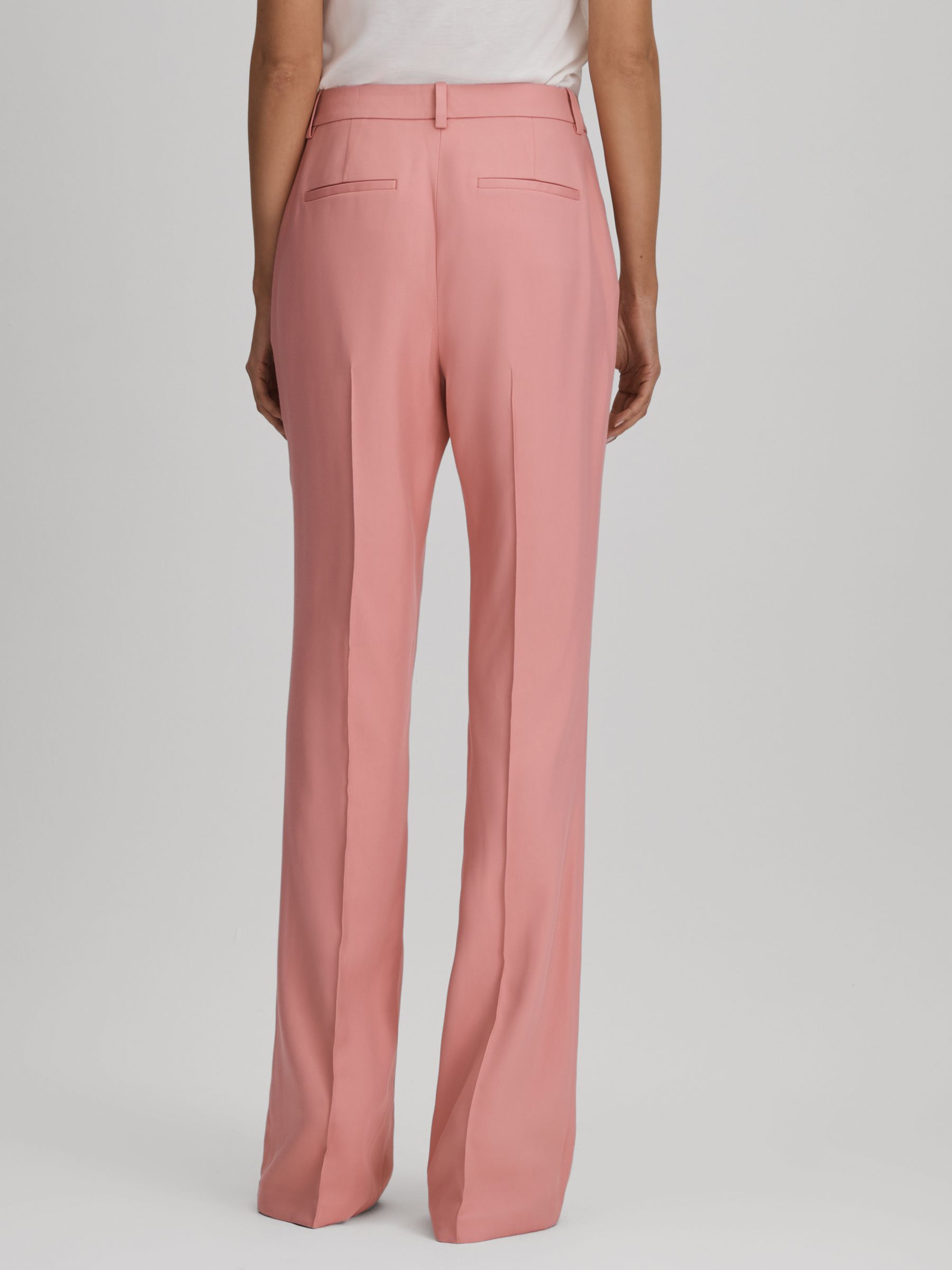 Flared Suit Trousers in Pink