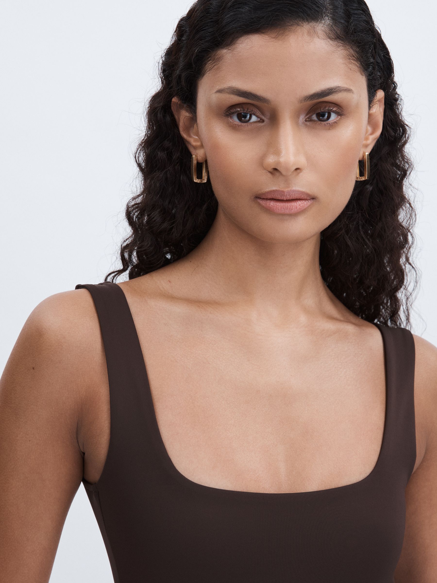 Good American Scuba Tank Bodysuit in Black/Brown