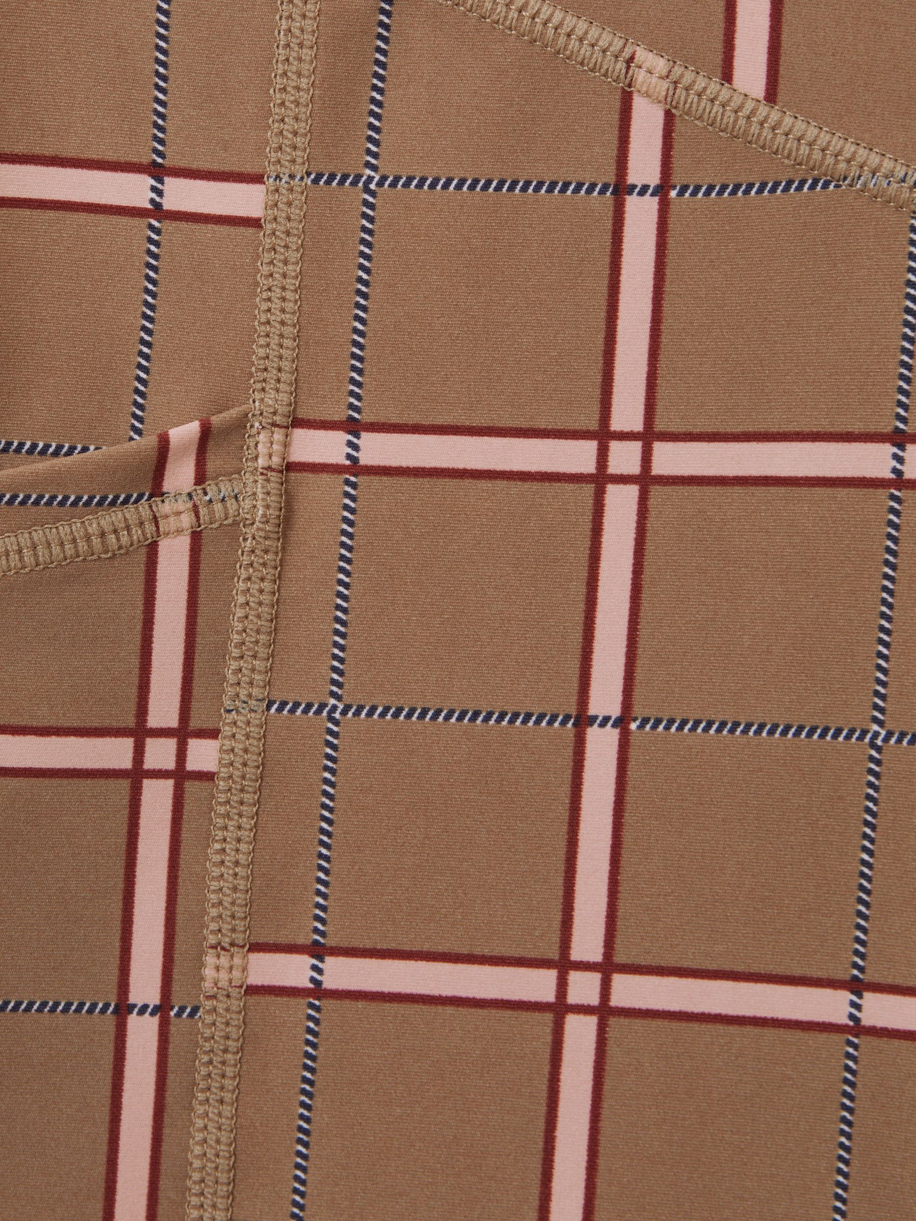 The Upside Check Spin Shorts in Brown Check