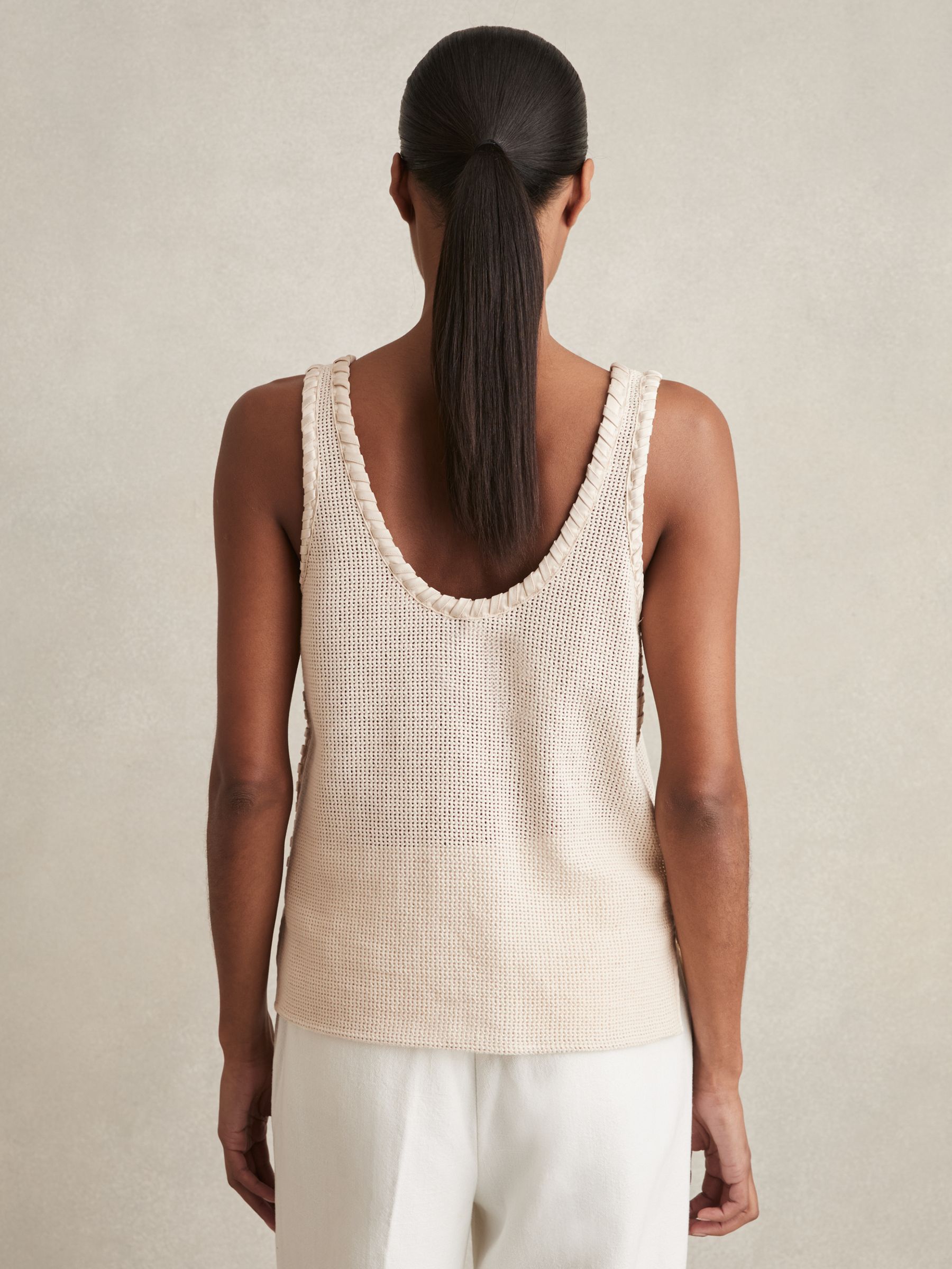 Crochet Tank Top in Cream
