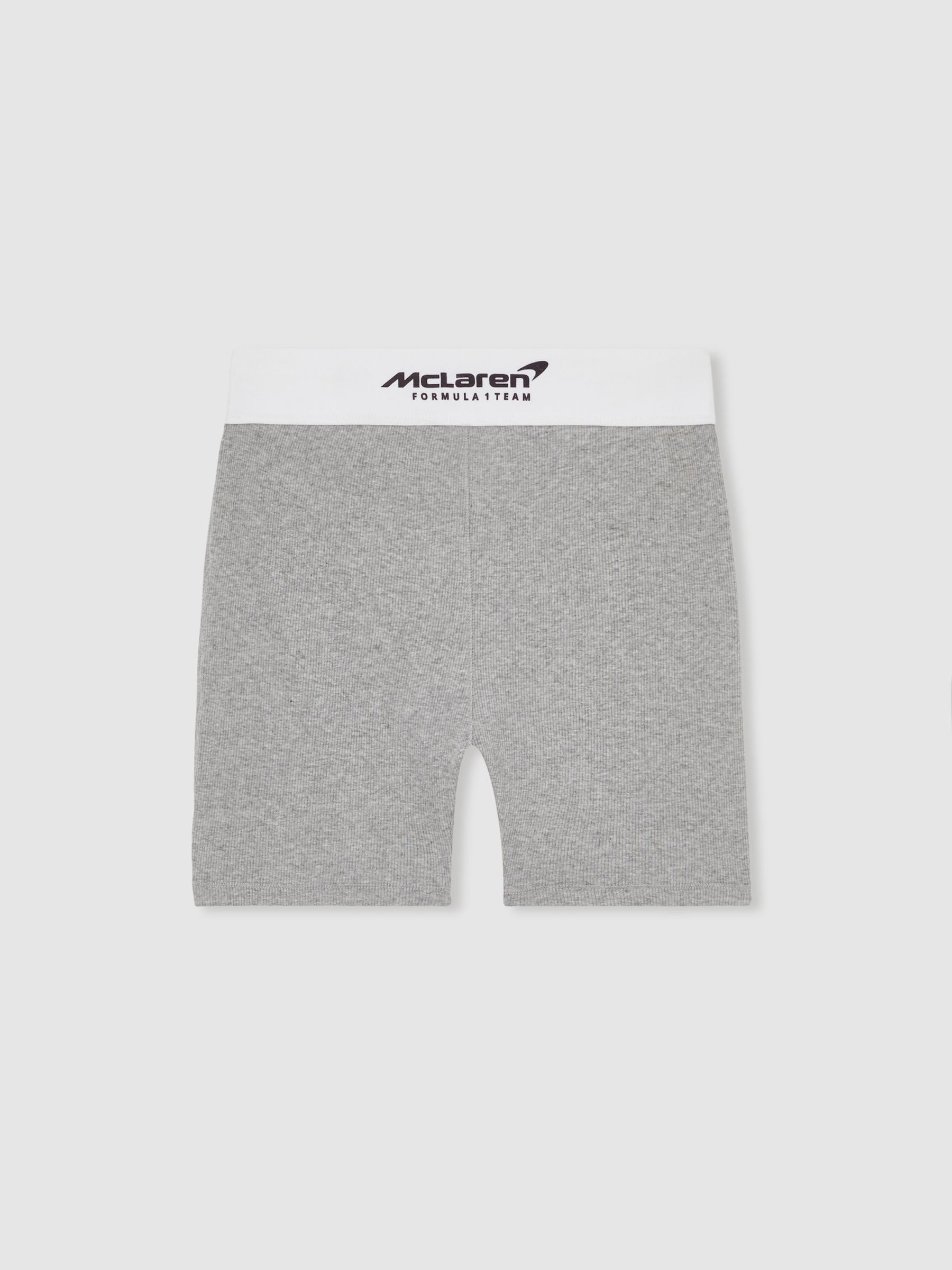 McLaren F1 Team Ribbed Boxer Shorts in Grey Melange