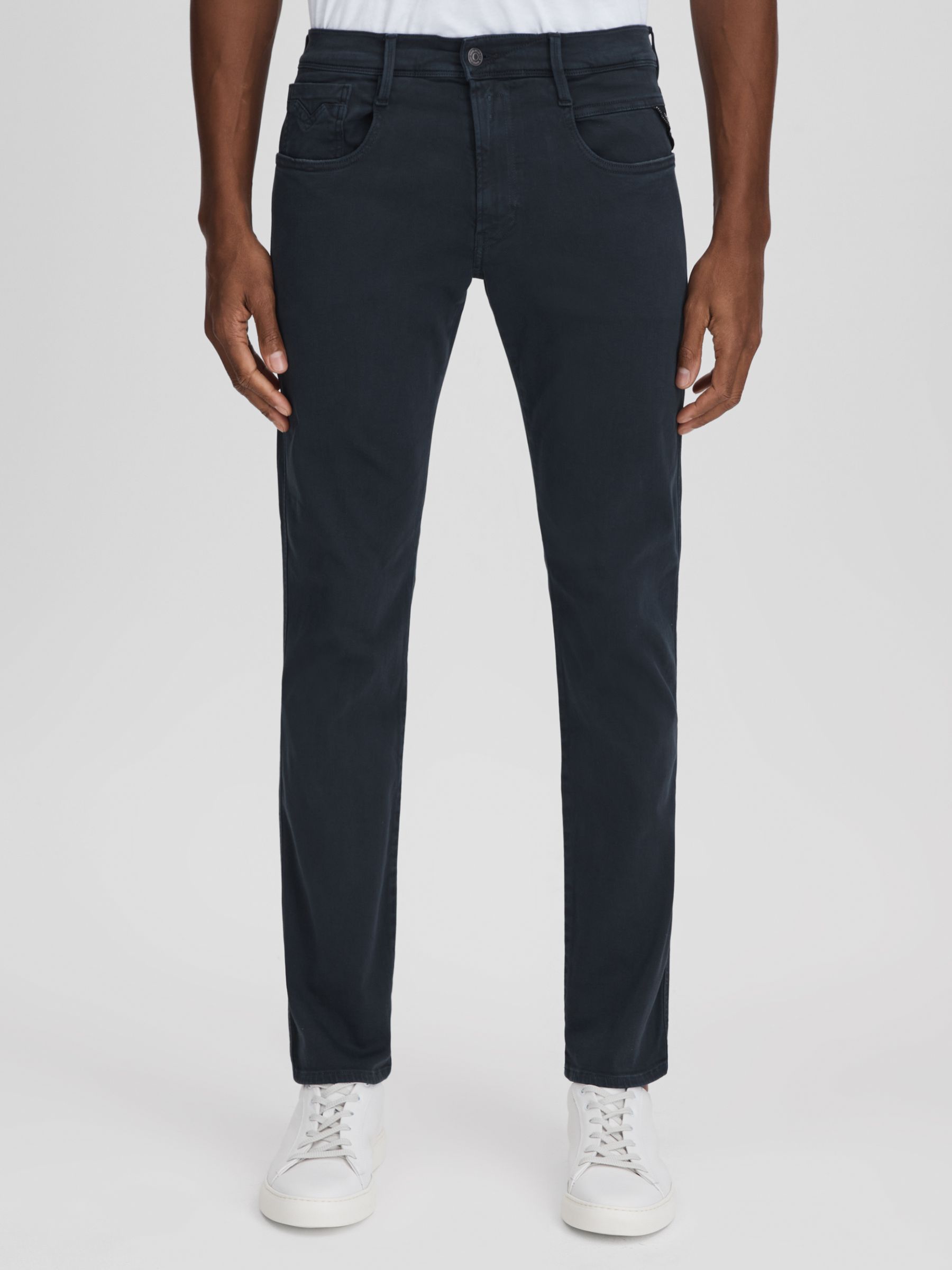 Slim Fit Garment Dyed Jeans in Blue
