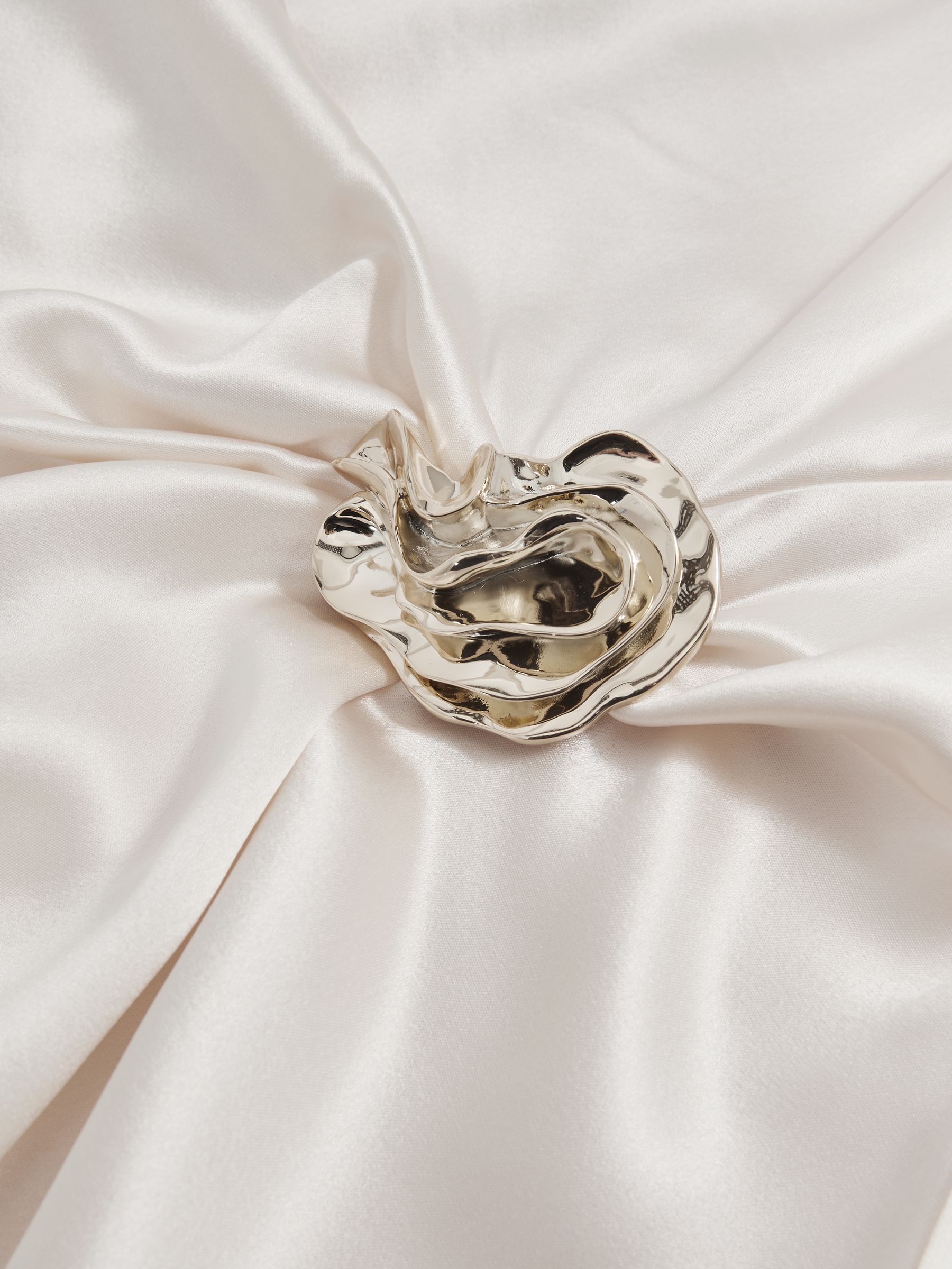 Acler Satin Draped Maxi Dress in Ivory