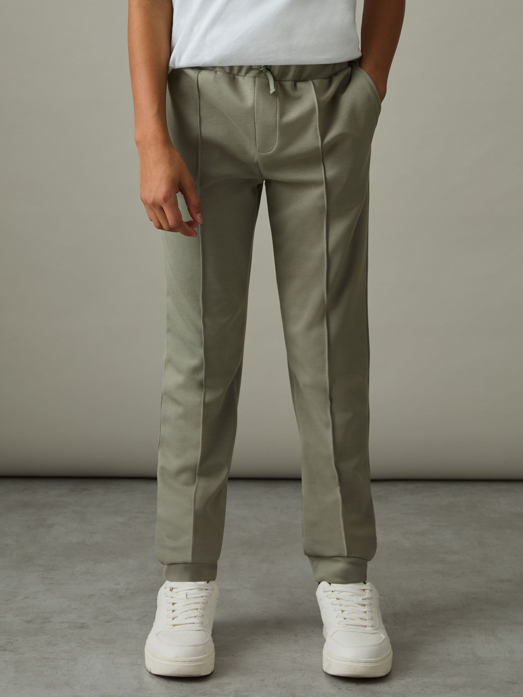 9-13 yrs Interlock Drawstring Joggers in Soft Sage Green
