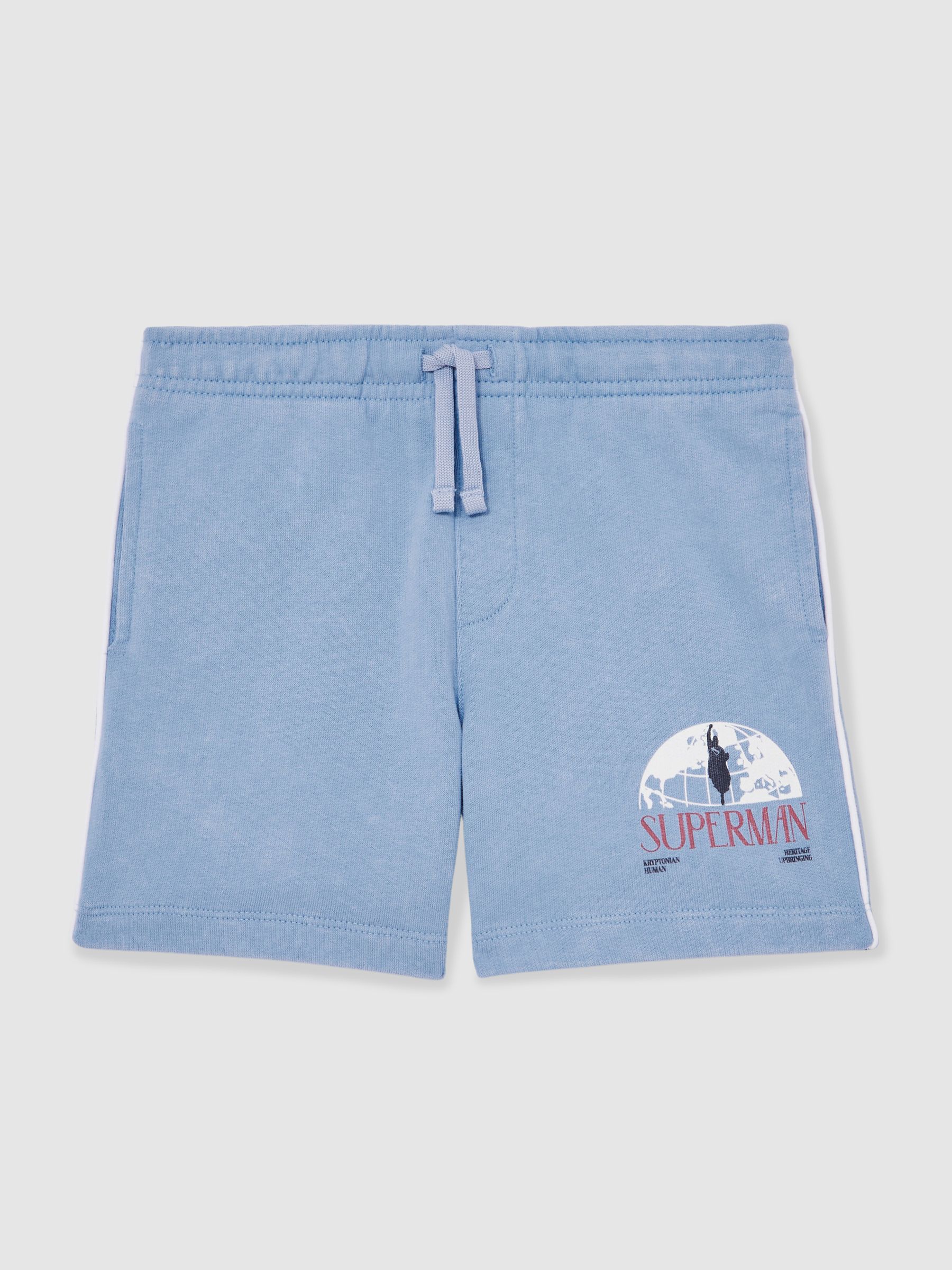 3-9 yrs Superman | Reiss Logo-Print Shorts in Light Blue