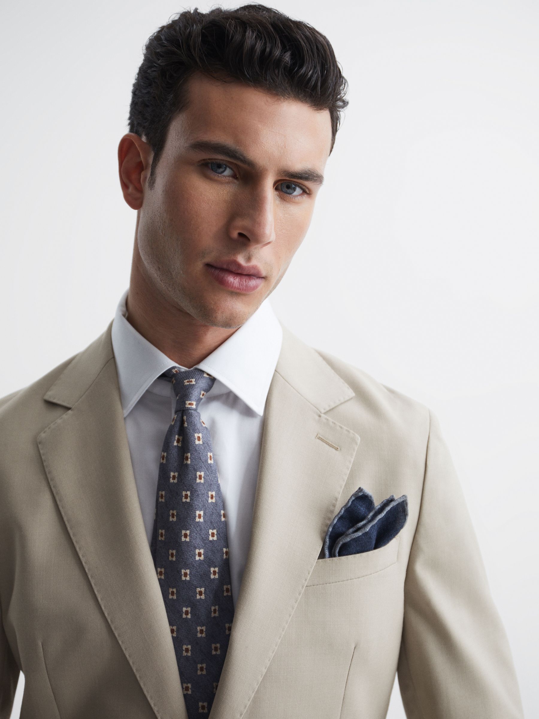 Fine Stone Modern Fit Single Breasted Wool Blazer