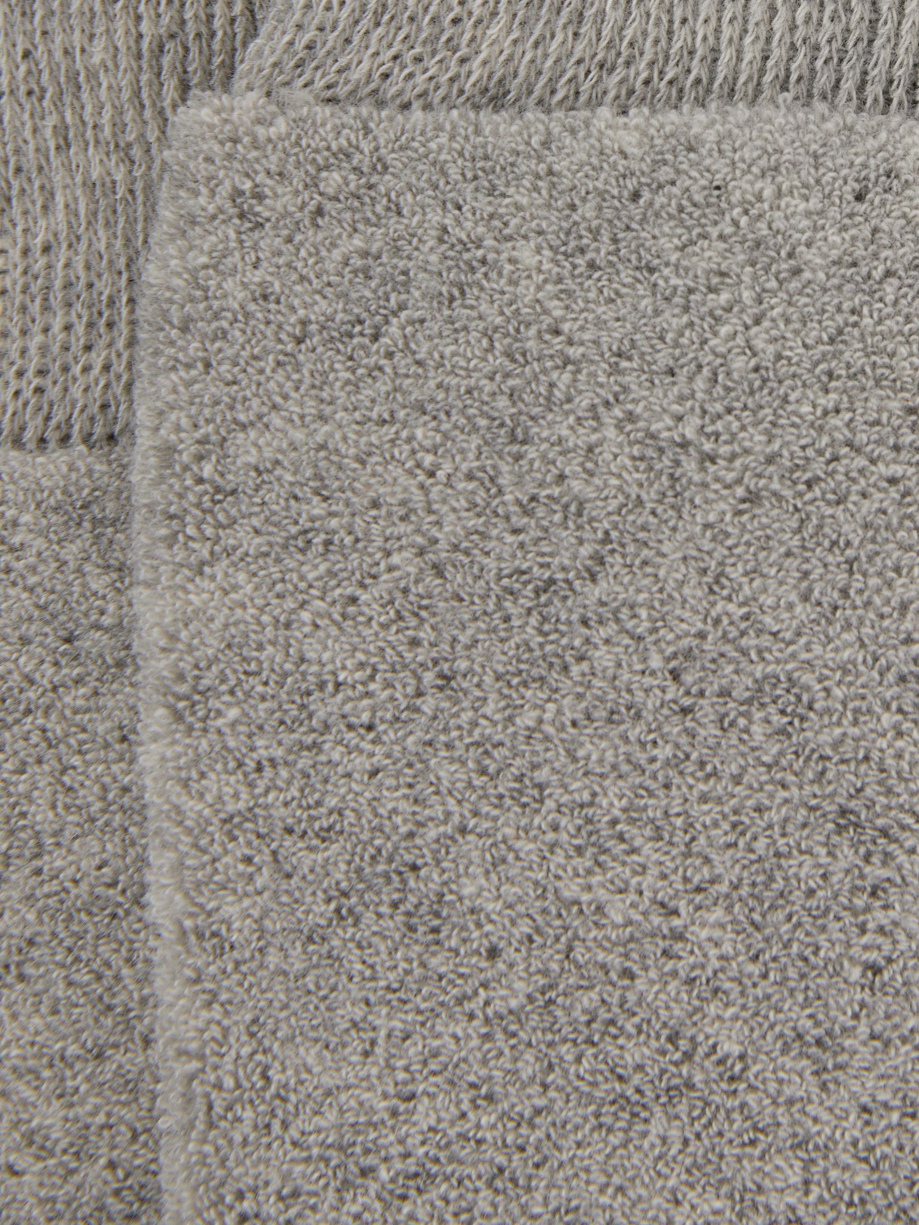 Cotton Blend Terry Towelling Socks in Grey Melange
