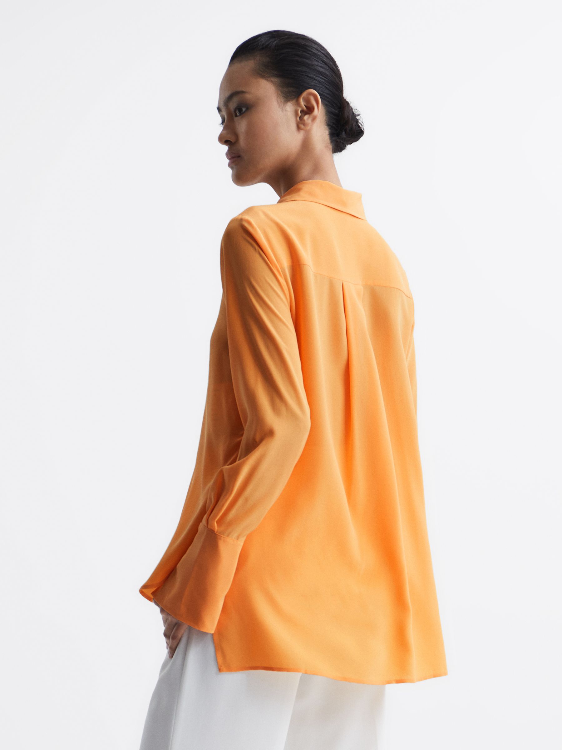 Silk Shirt in Orange