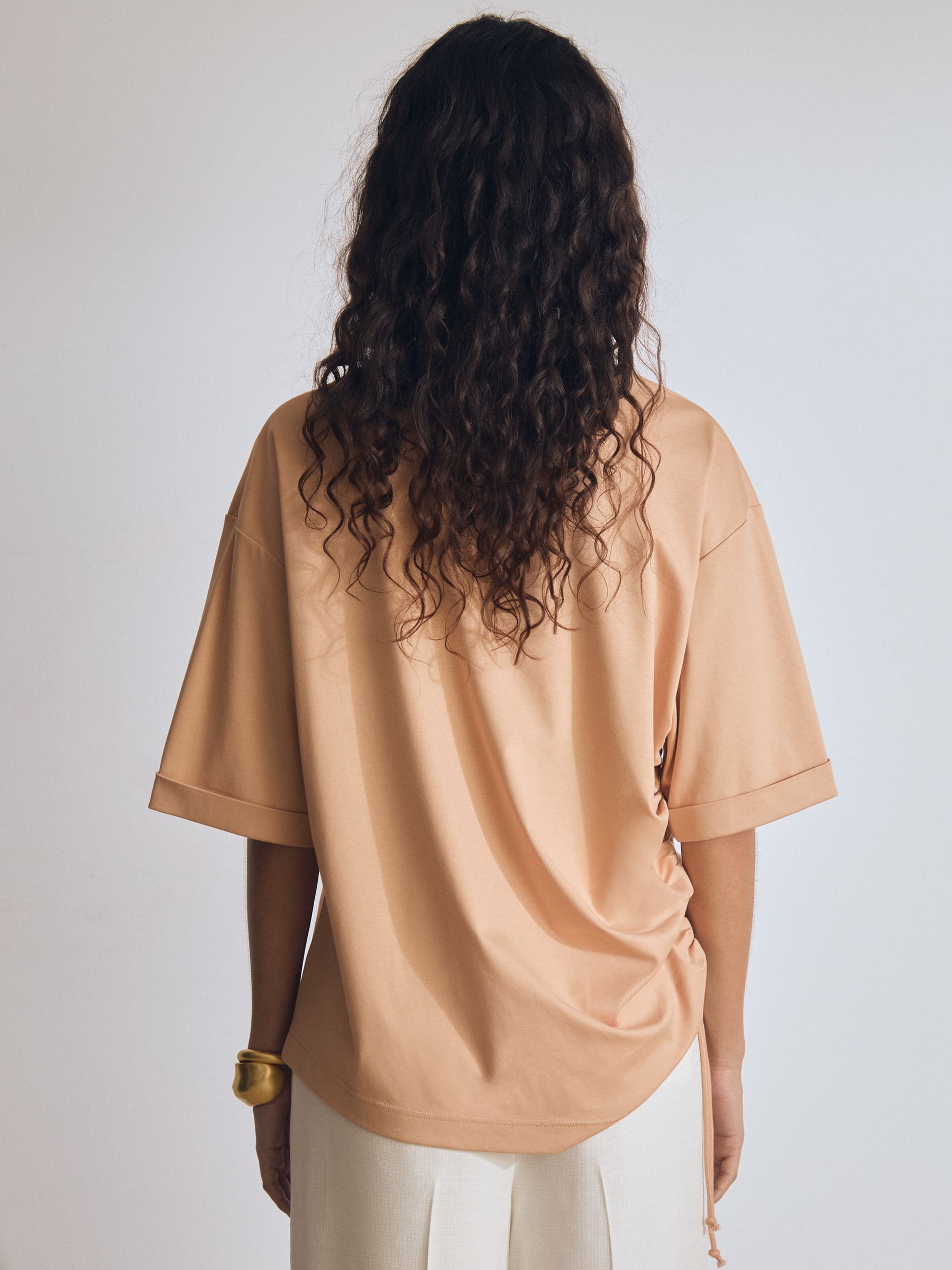 Atelier Cotton Cut-Out Rope-Cord Top in Neutral