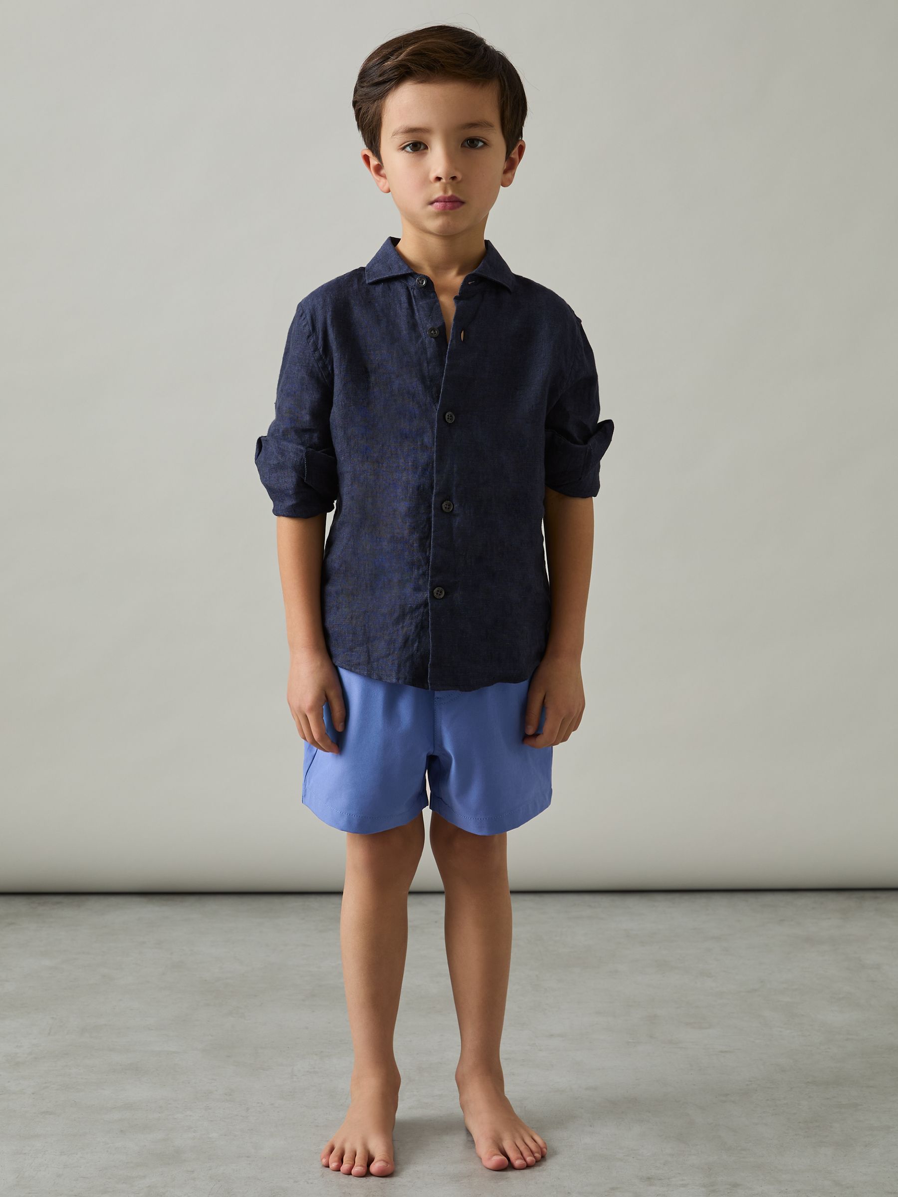 3-9 yrs Drawstring Swim Shorts in French Blue