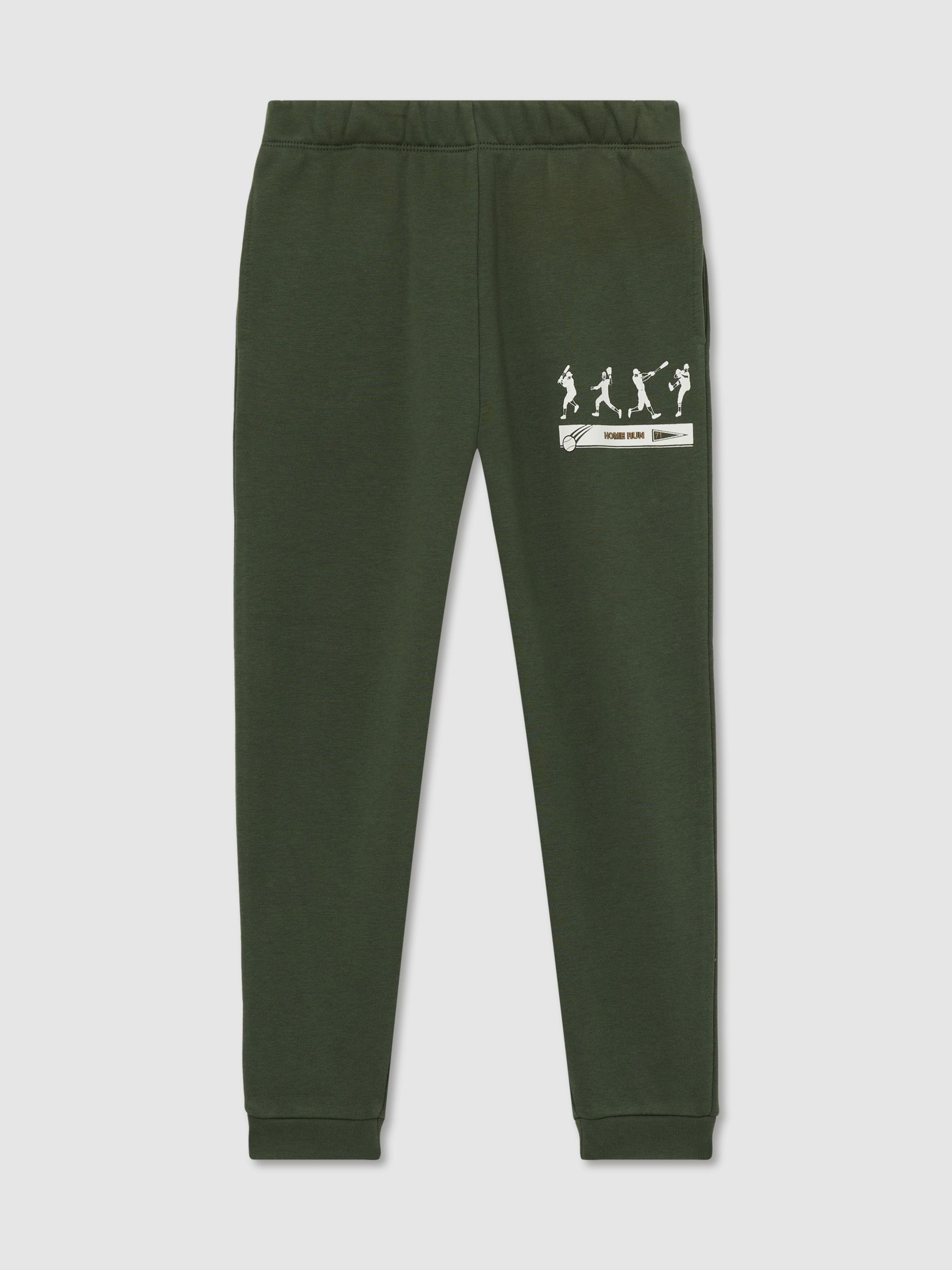 9-13 yrs Varsity League Oversized Joggers Cotton-Blend in Pine Green
