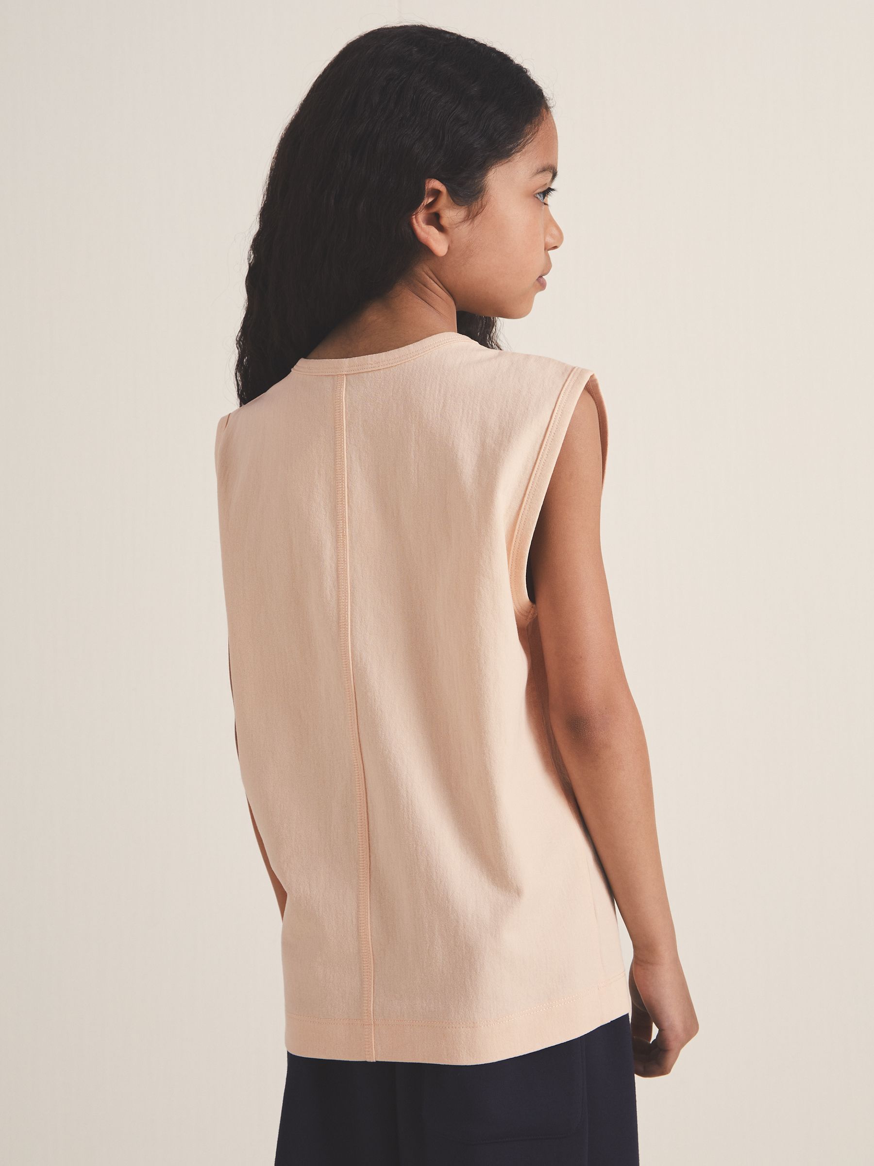 4-9 yrs Reiss | Les 100 Ciels Oversize T-Shirt in Peach