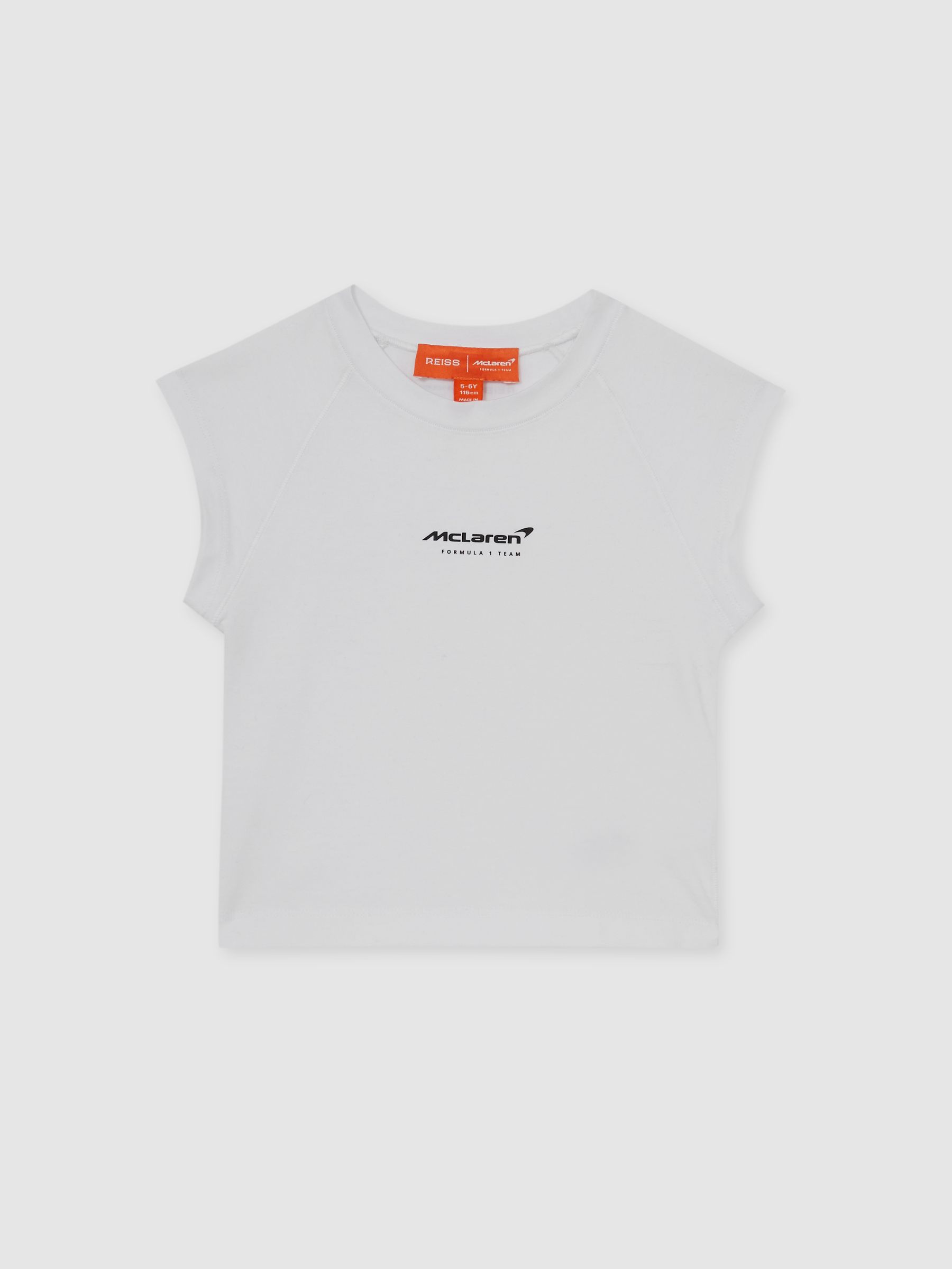 3-9 yrs McLaren F1 Team Cropped Logo T-Shirt in White