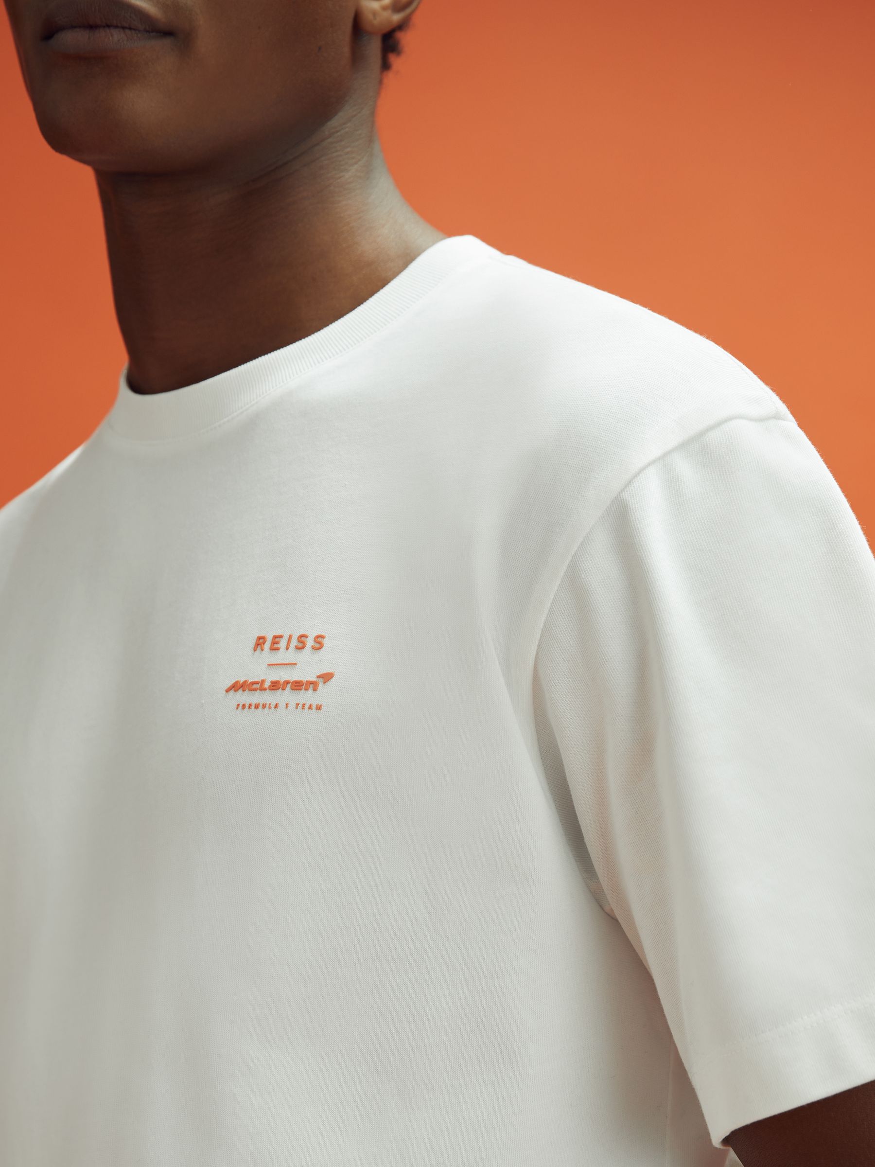 McLaren F1 Oversized Cotton Crew Neck T-Shirt in White