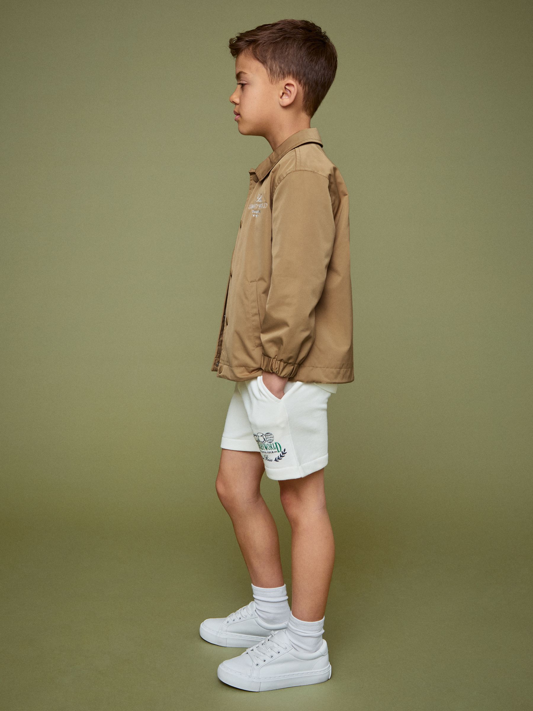 9-13 yrs SmileyWorld | Reiss Harrington Jacket in Stone