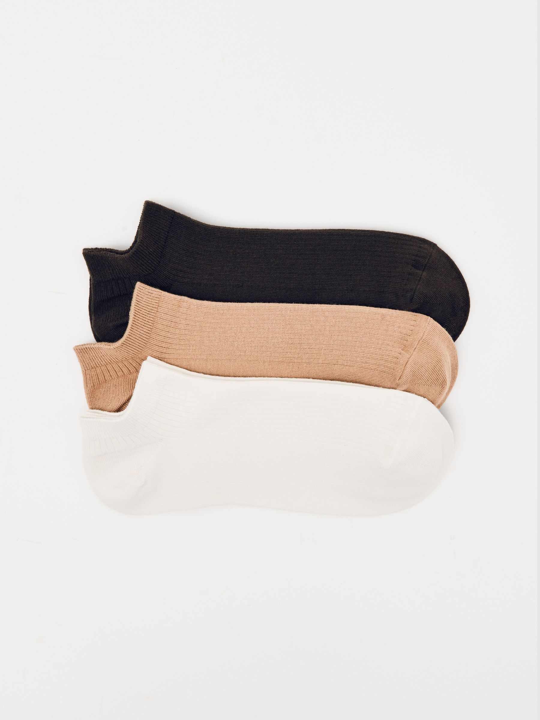 3 Pack of Trainer Socks in Cream/Chocolate