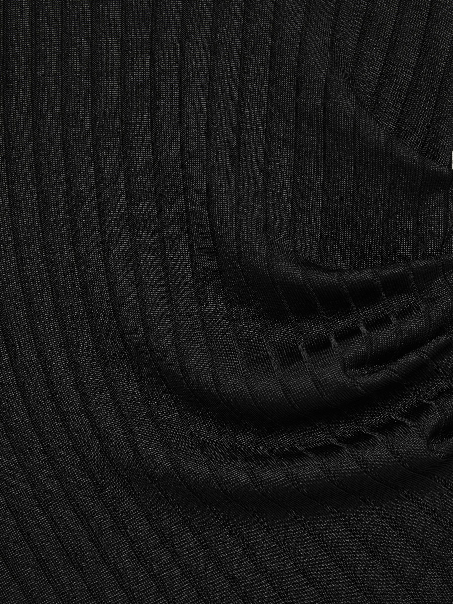 Good American Rib-Knit Midi Dress in Black