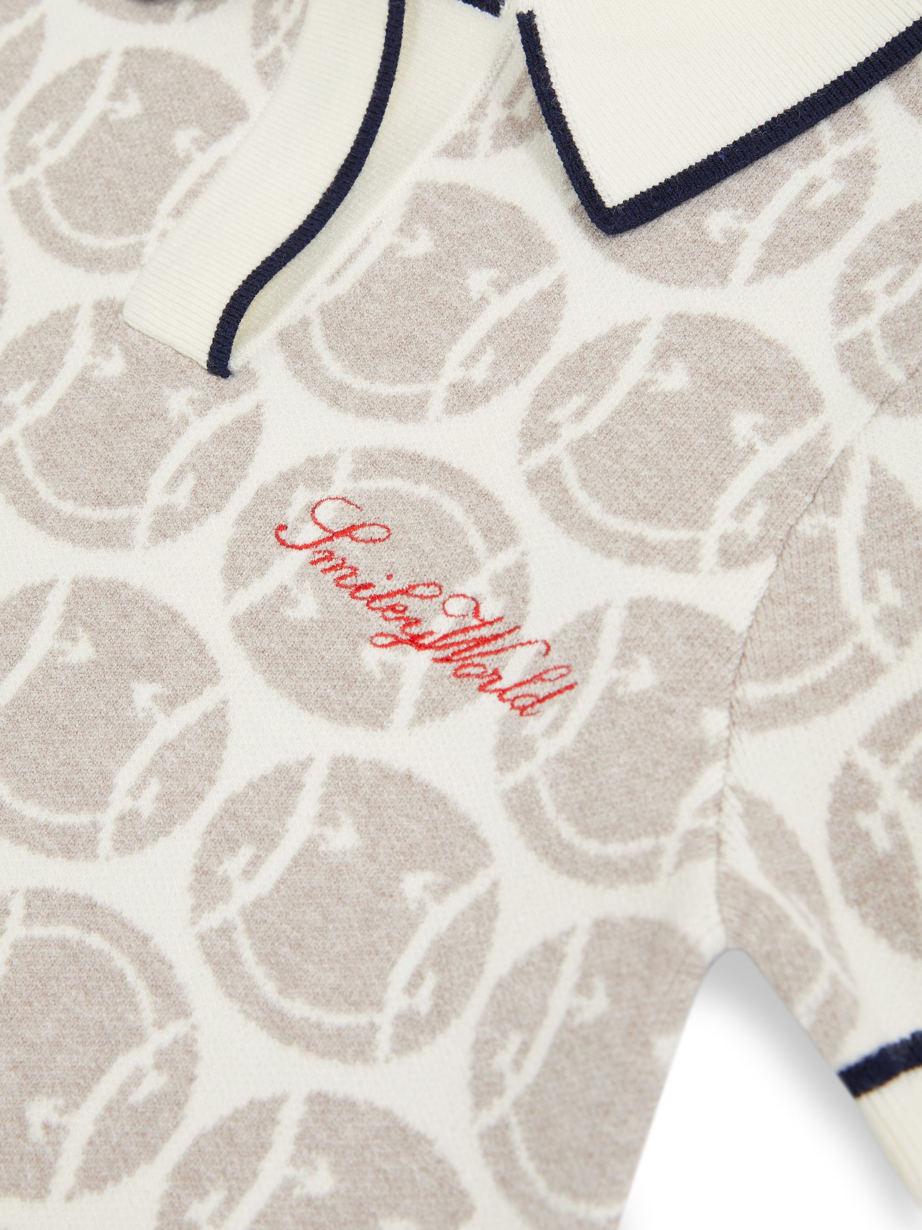 9-13 yrs SmileyWorld | Reiss Knitted Polo Dress in Off White