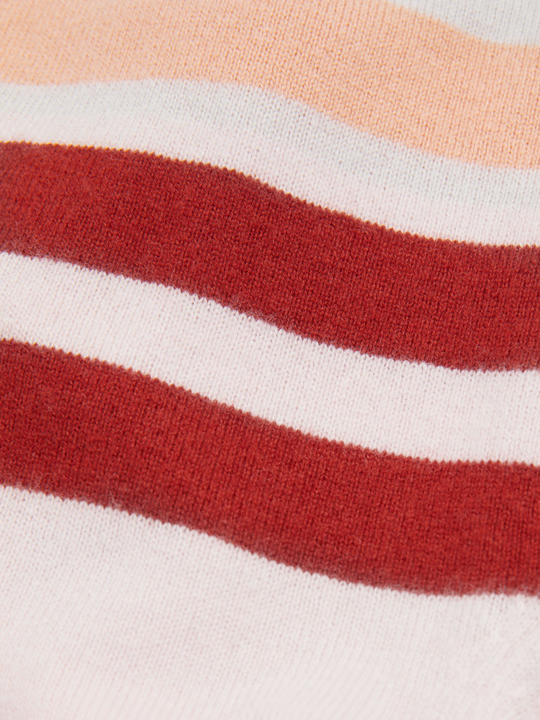 13-14 yrs Wool Blend Striped Crew Neck Jumper in Pink