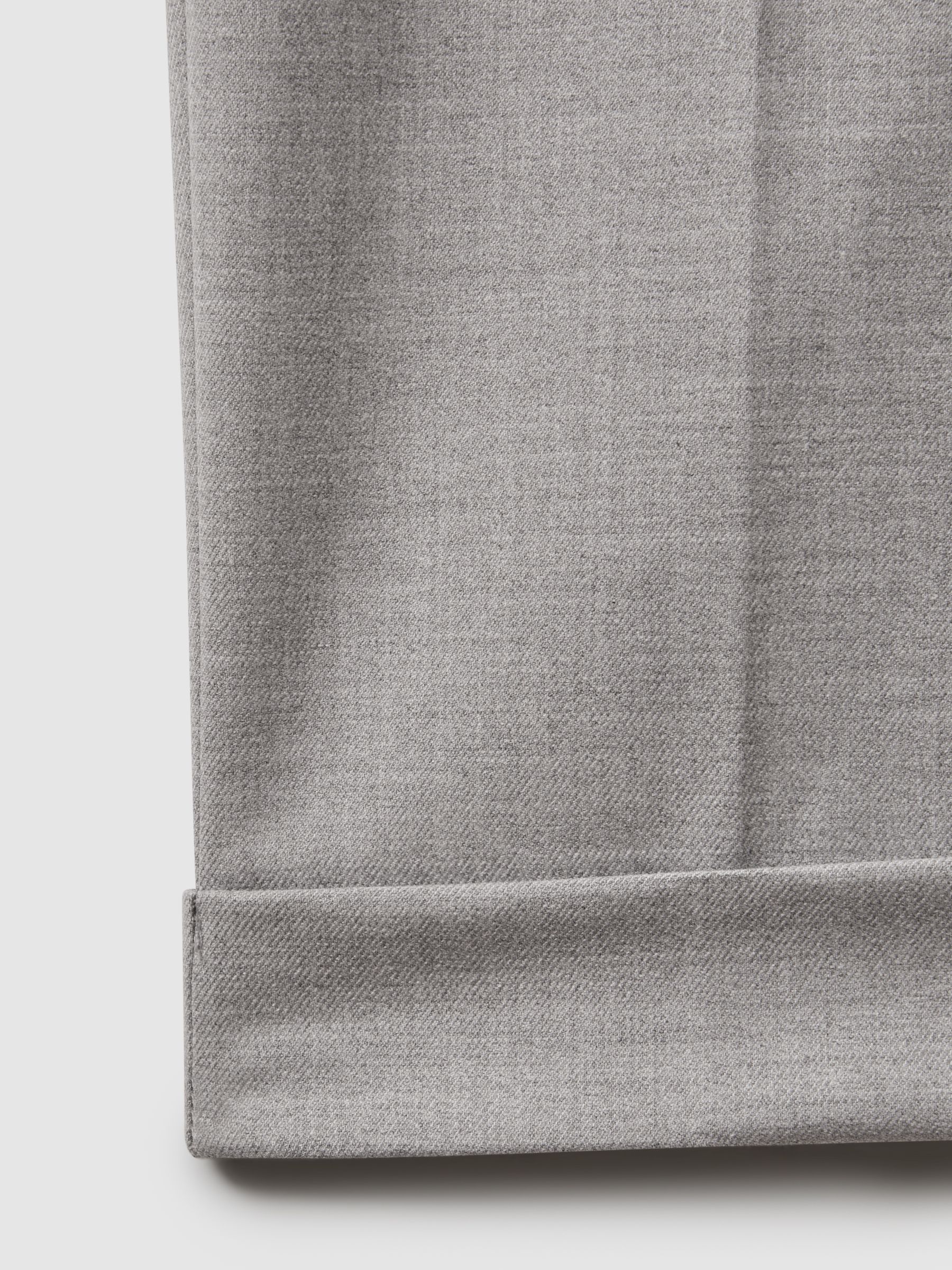 Relaxed Drawstring Trousers with Turn-Ups in Grey