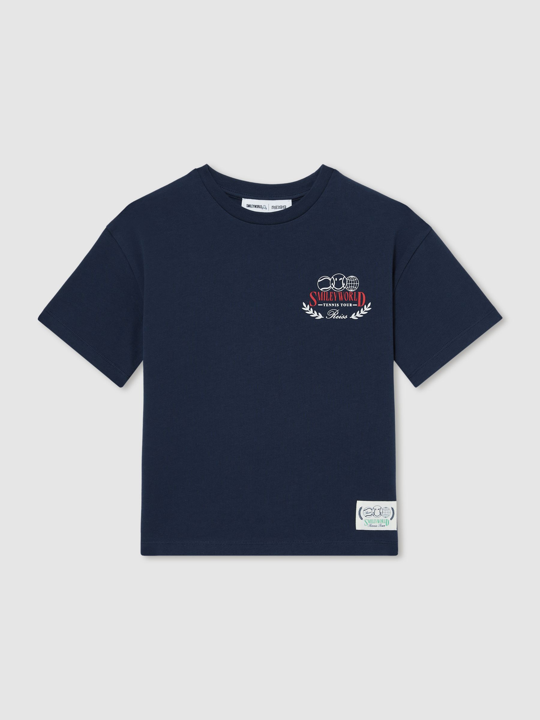 3-9 yrs SmileyWorld | Reiss Oversize T-Shirt in Navy