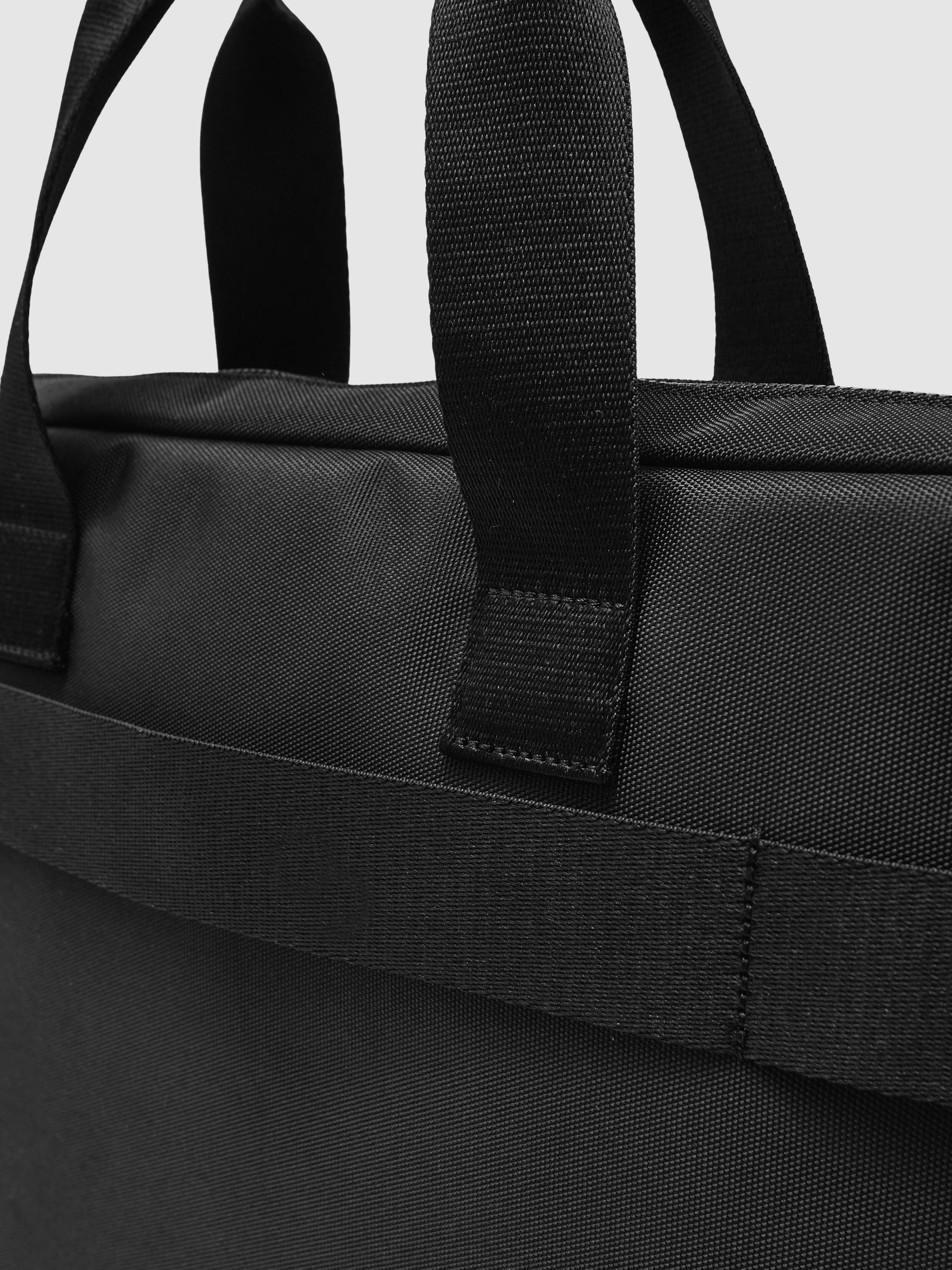 Woven Briefcase in Black