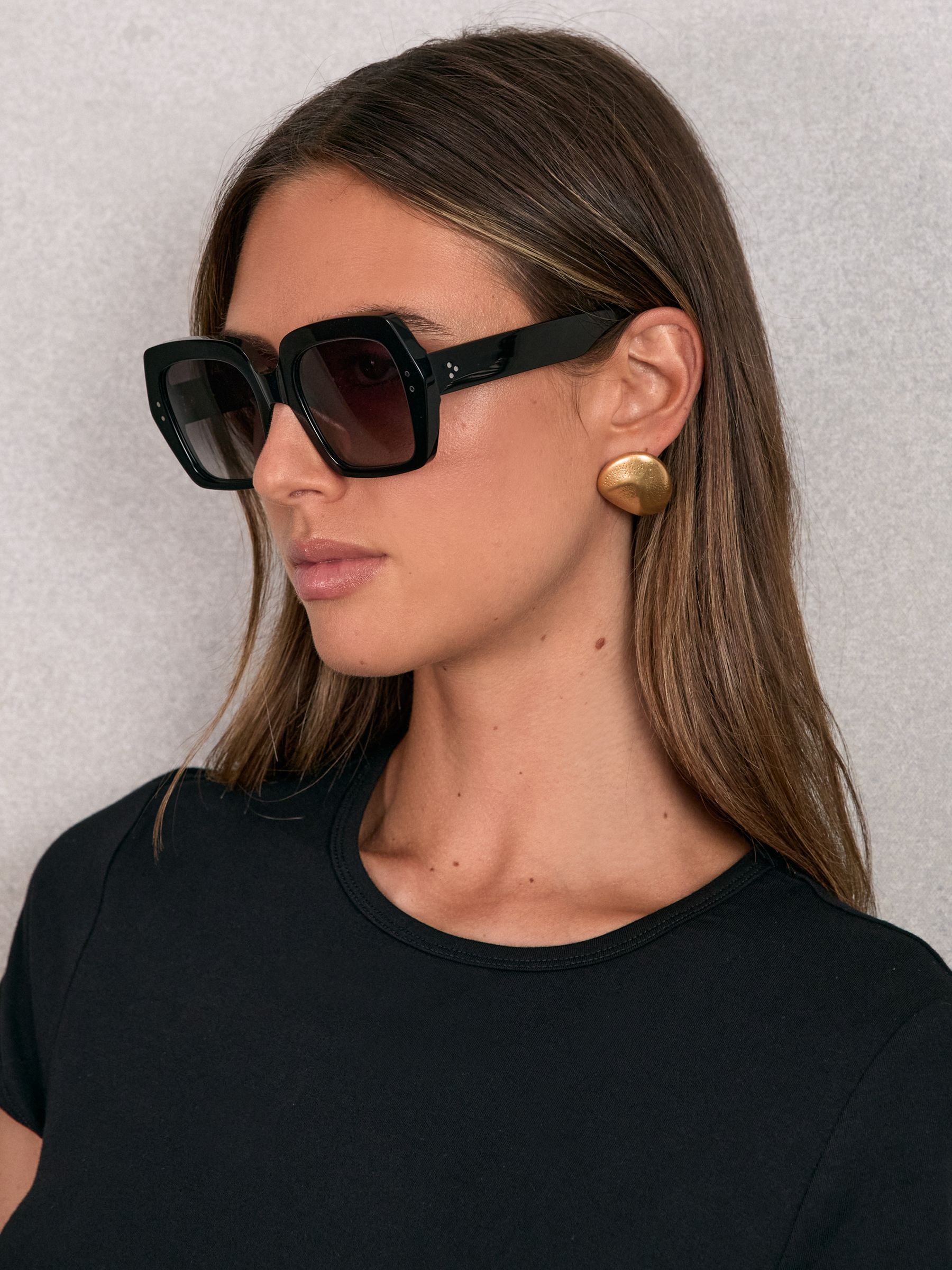 Monokel Oversized Eyewear Sunglasses in Black