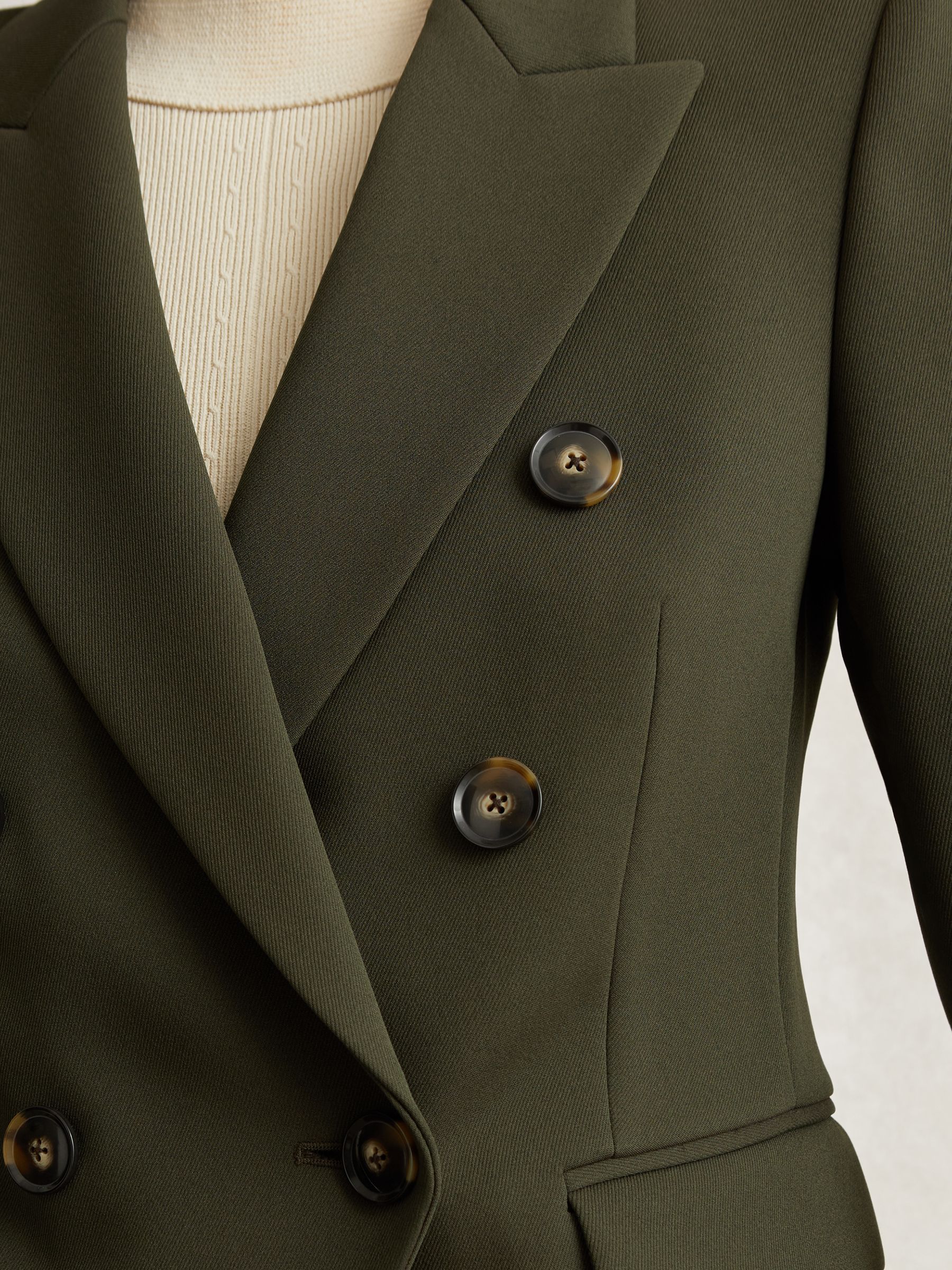 Double-Breasted Suit Blazer in Green