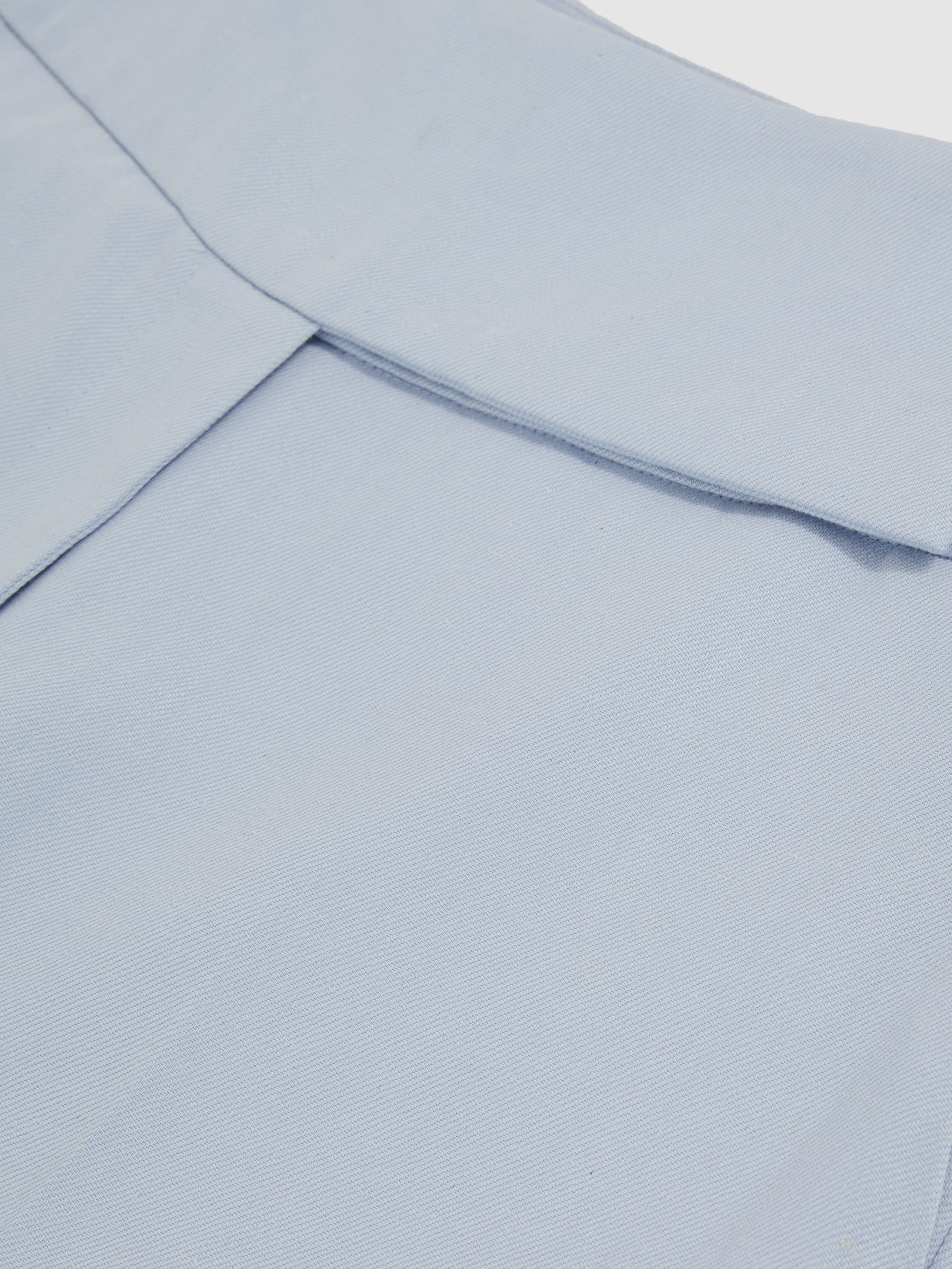 Lyocell-Linen Wide-Leg Trousers in Blue