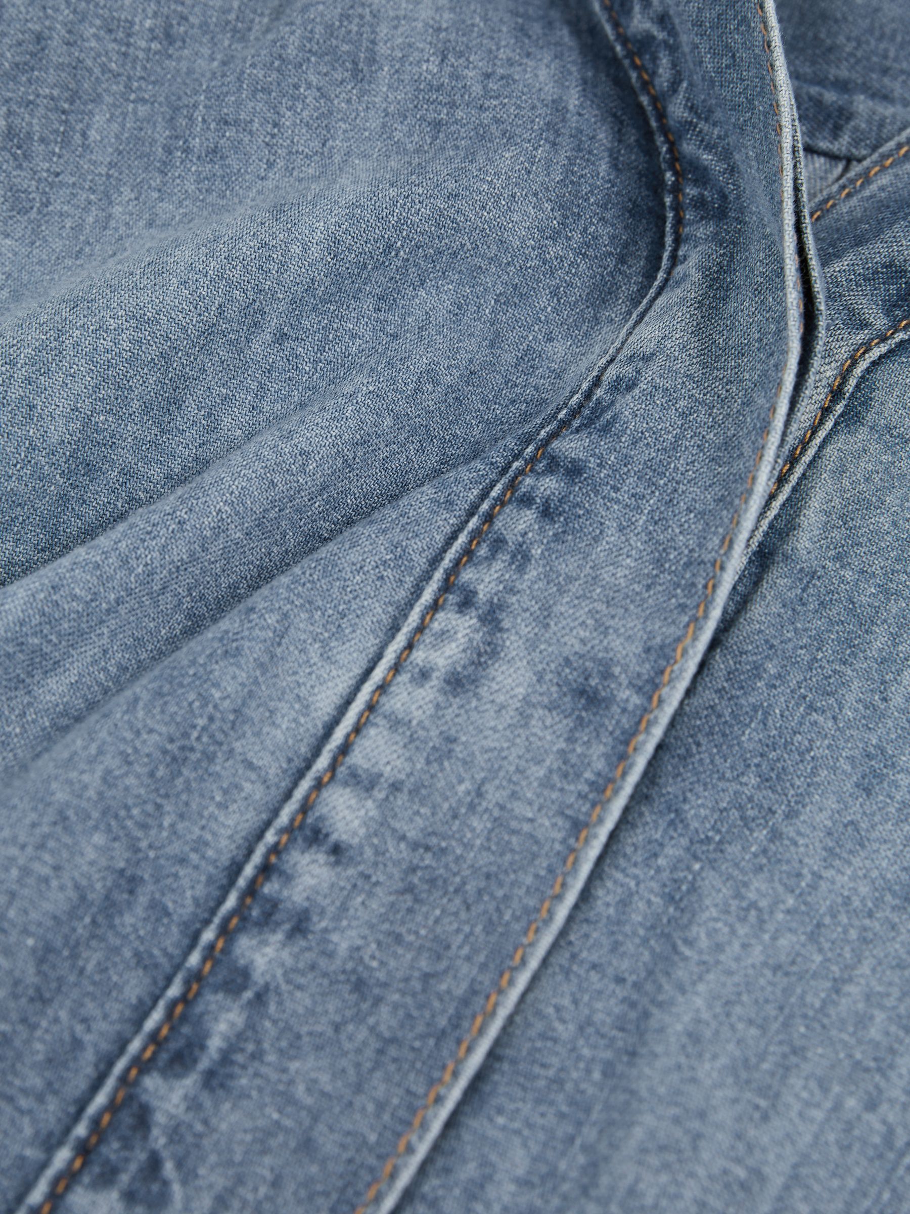 100% Cotton Shirt in Indigo Blue