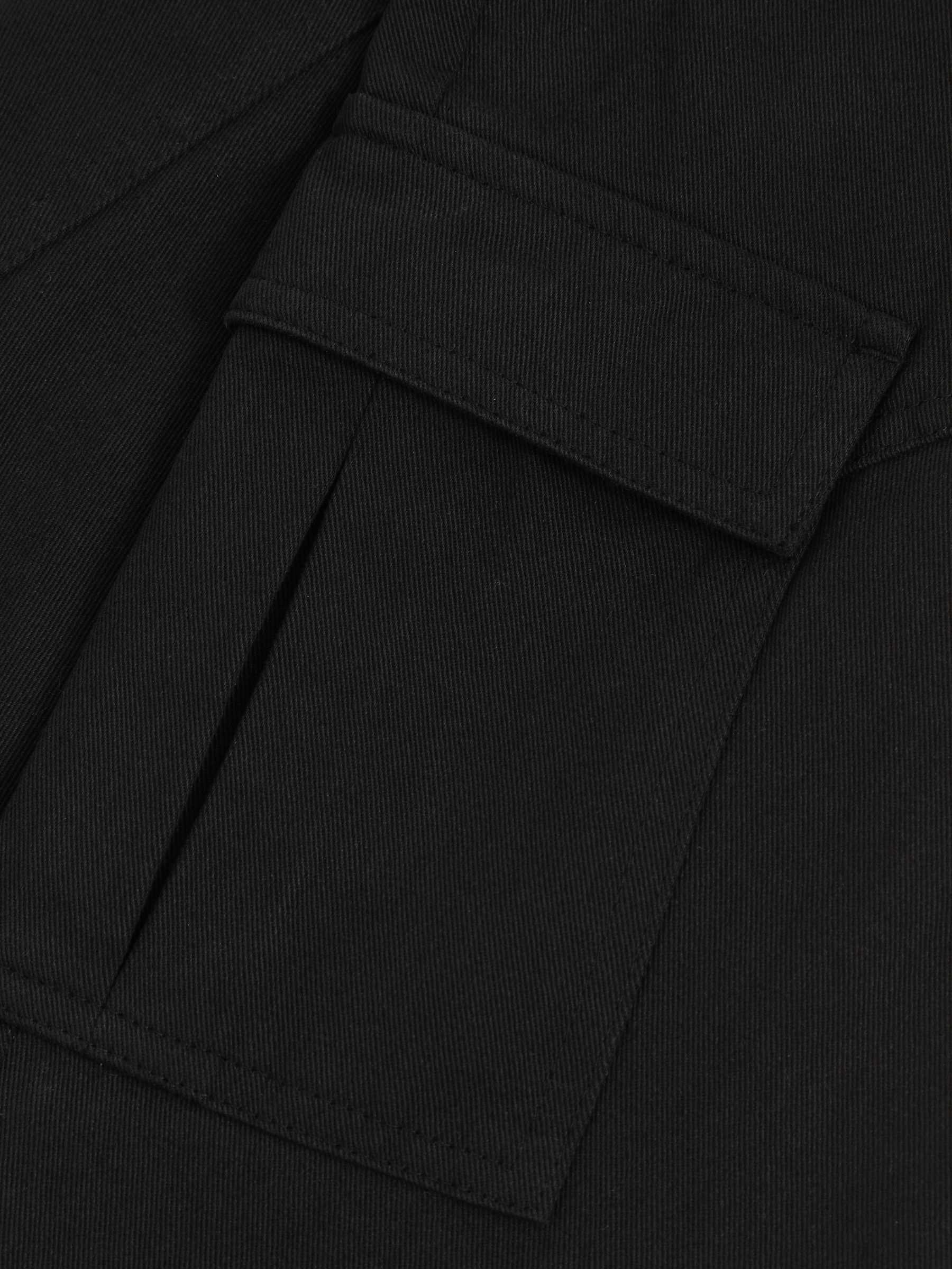 3-9 yrs 100% Cotton Straight Leg Cargo Trousers in Black